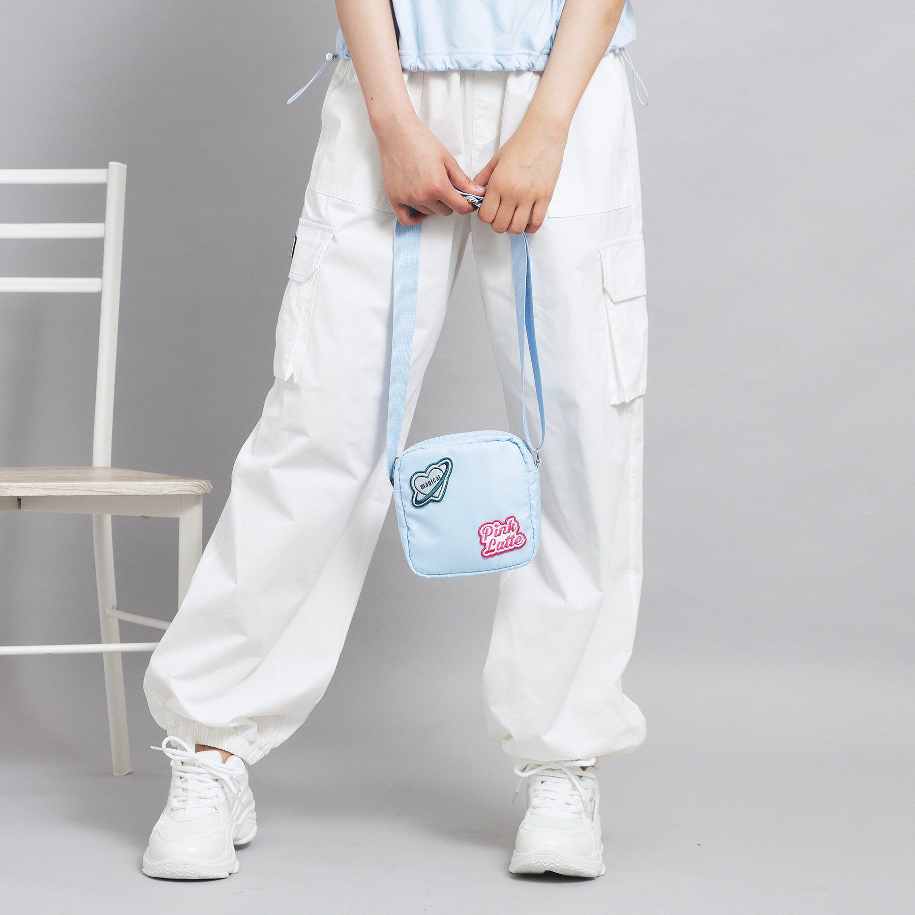 PINK-latte「ワッペンミニショルダー」|ショルダー・メッセンジャー|