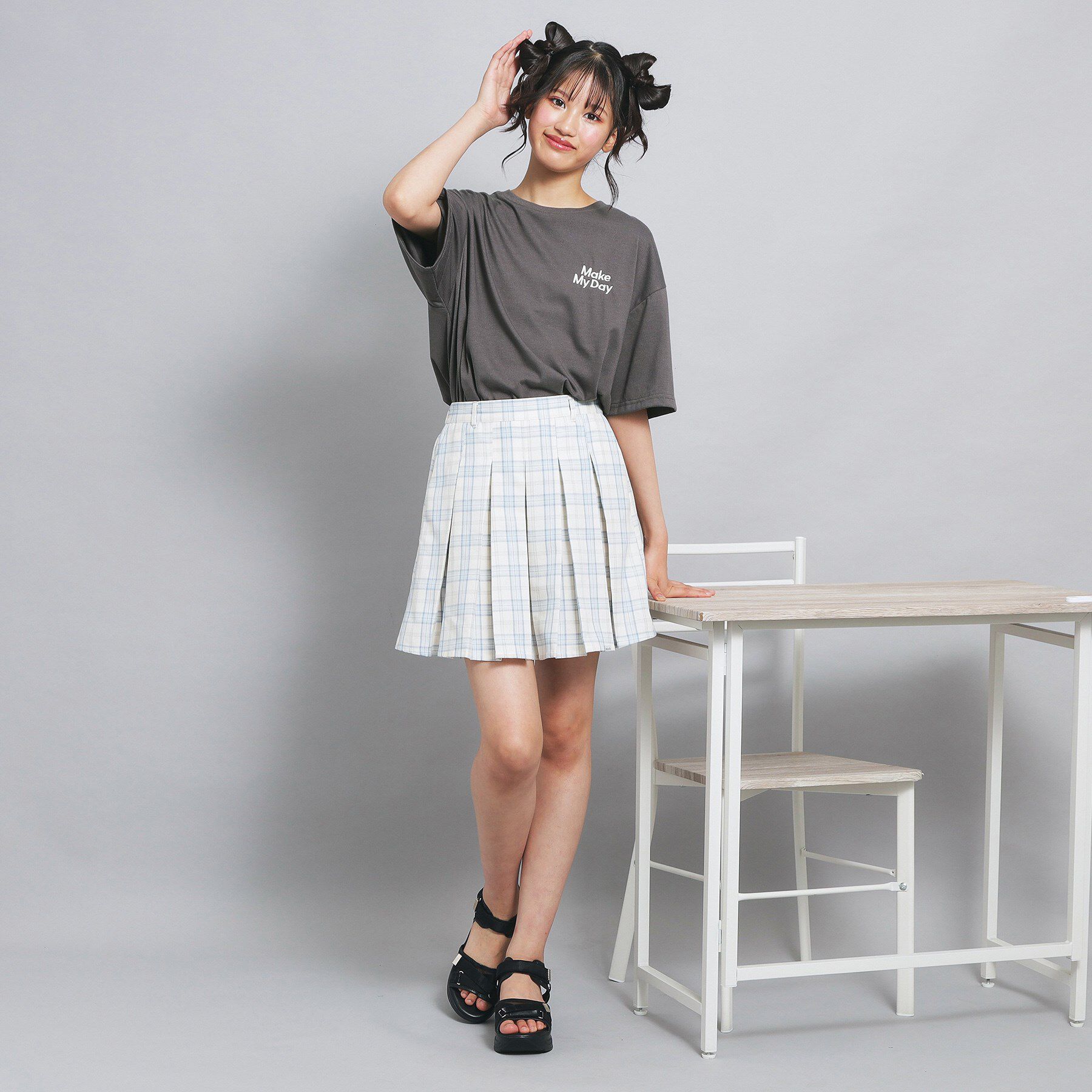 PINK-latte「くまいっぱいビッグTシャツ」|Tシャツ・カットソー|