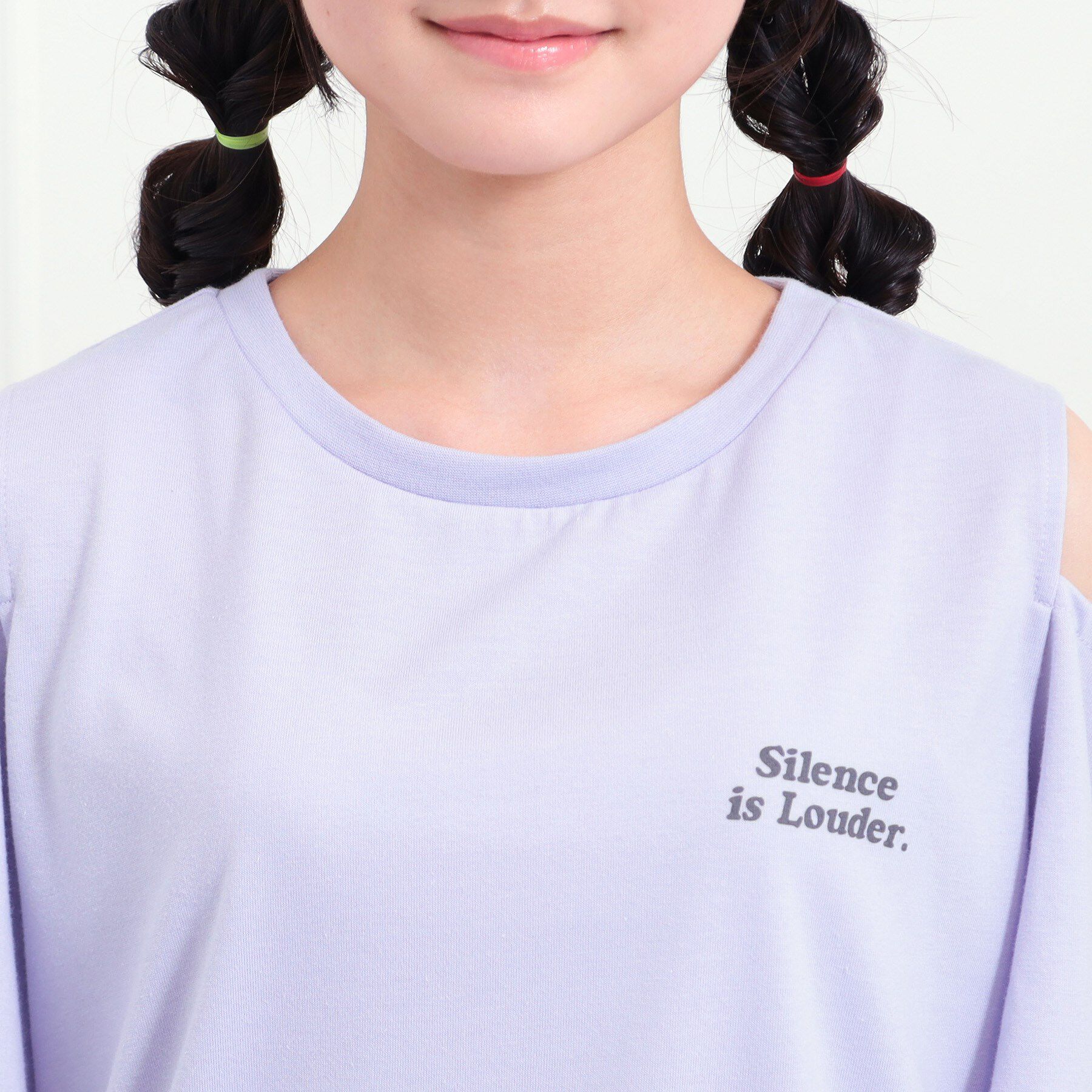 PINK-latte「肩あきバックプリントビッグTシャツ」|Tシャツ・カットソー|