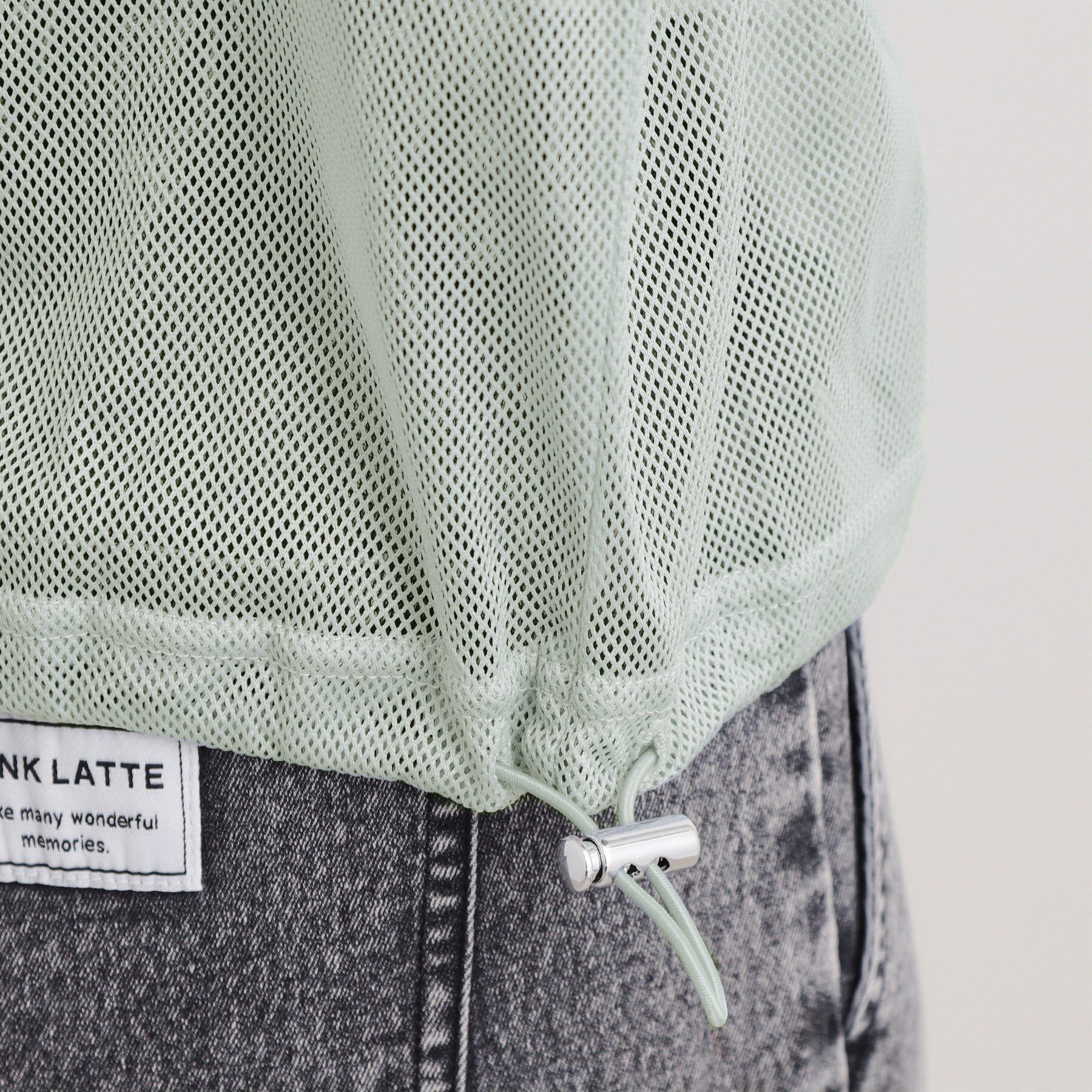 PINK-latte「メッシュラインジップパーカ」|パーカー|