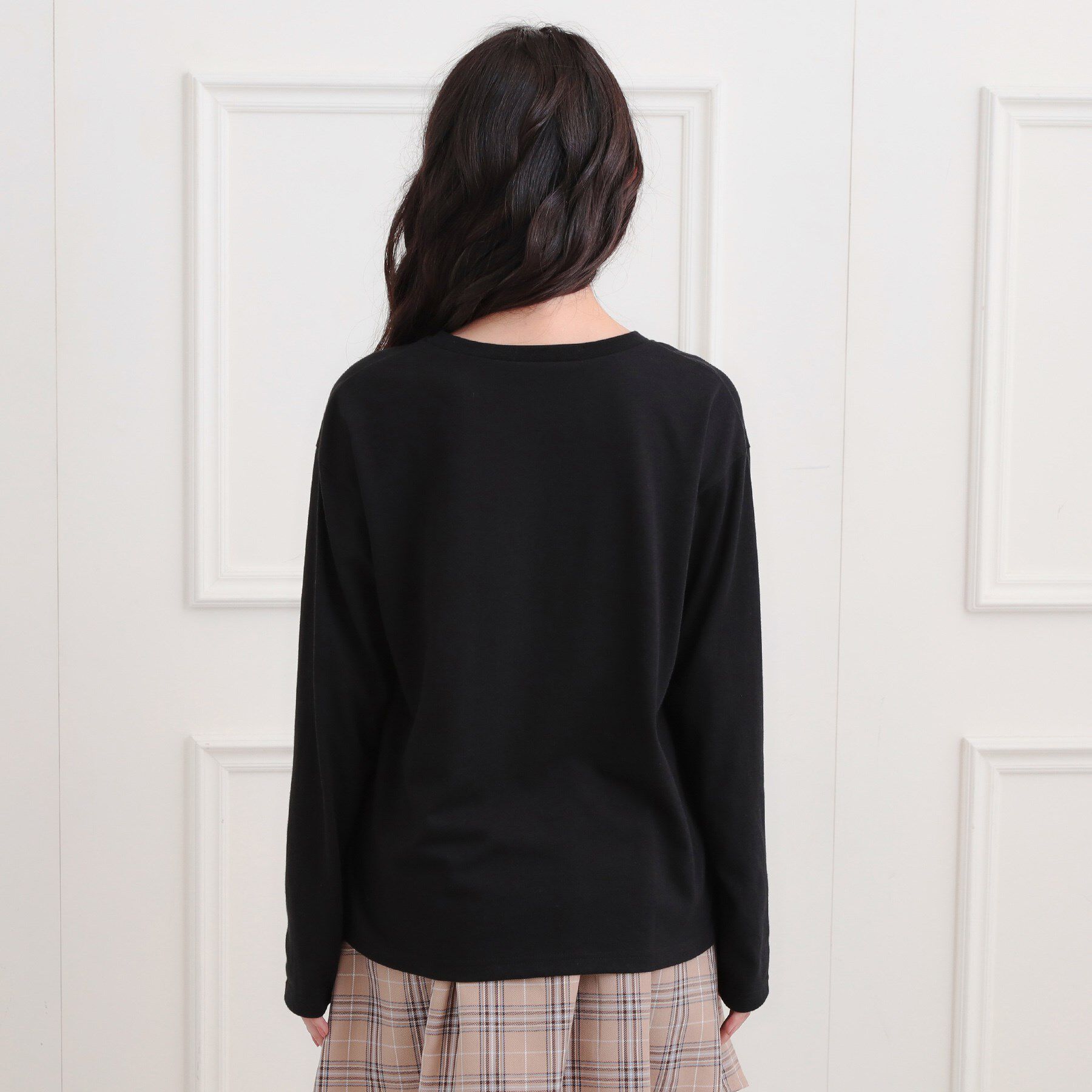 PINK-latte「【プチプラ】カレッジロンT」|Tシャツ・カットソー|