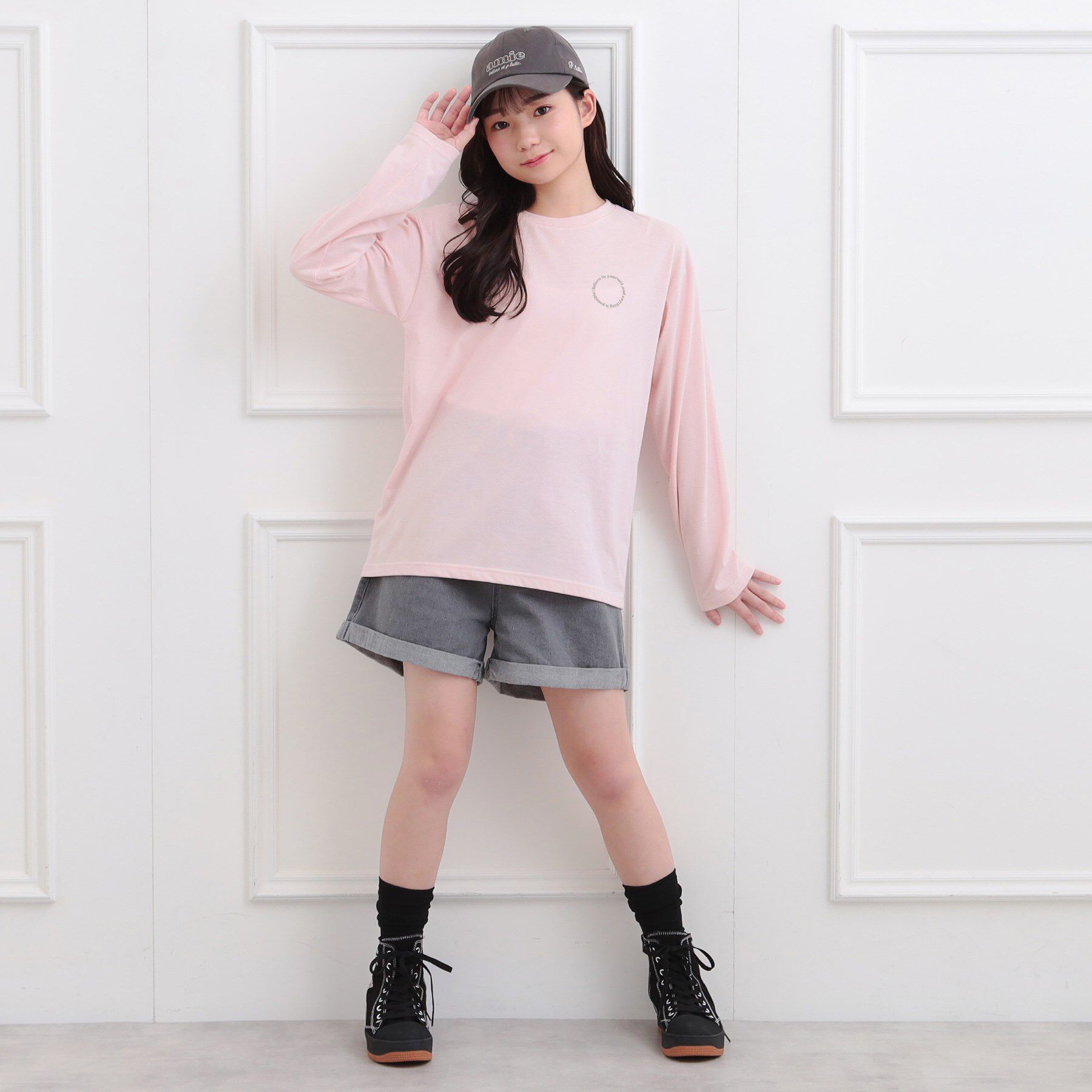 PINK-latte「フロッキーくまちゃんロンT」|Tシャツ・カットソー|