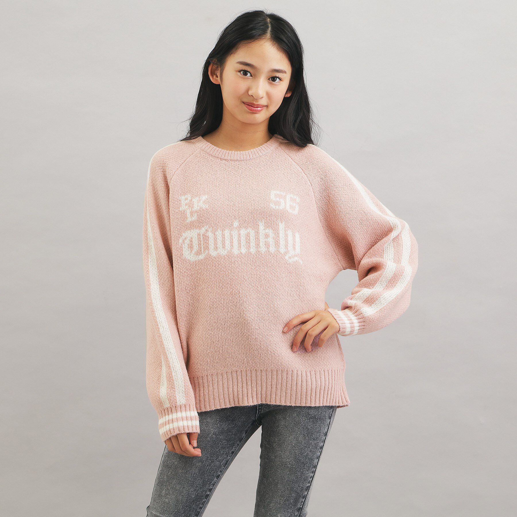 PINK-latte「アソートジャカードプルオーバー」|ニット・セーター|