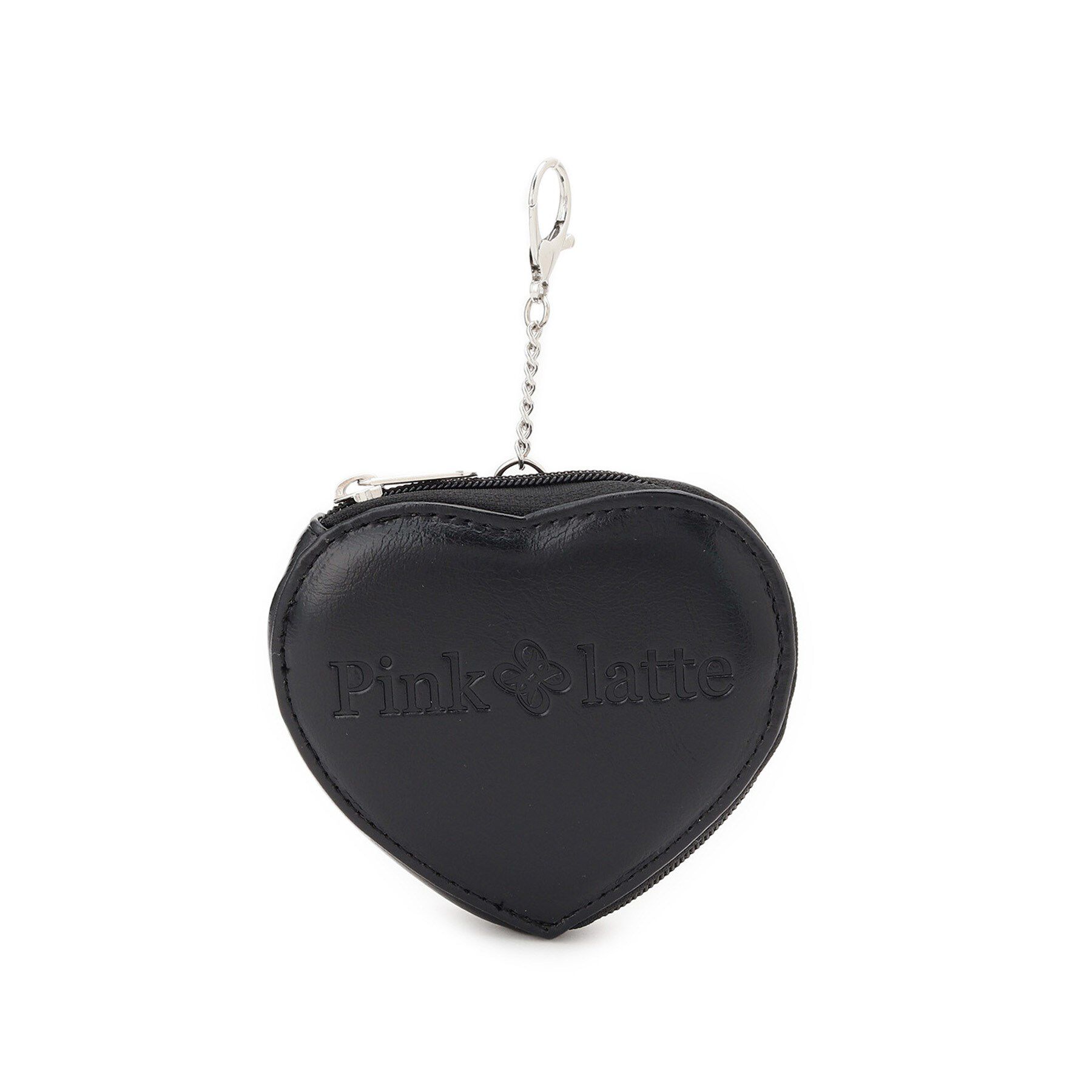 PINK-latte「ハートポーチ」|ポーチ|ブラック(019)