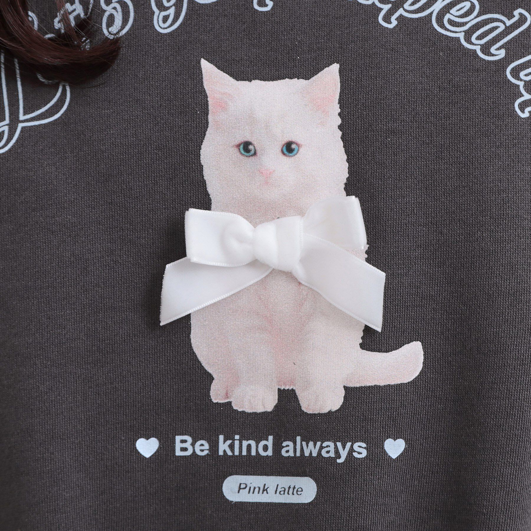 PINK-latte「ベロアリボンネコフォトトレーナー」|その他|