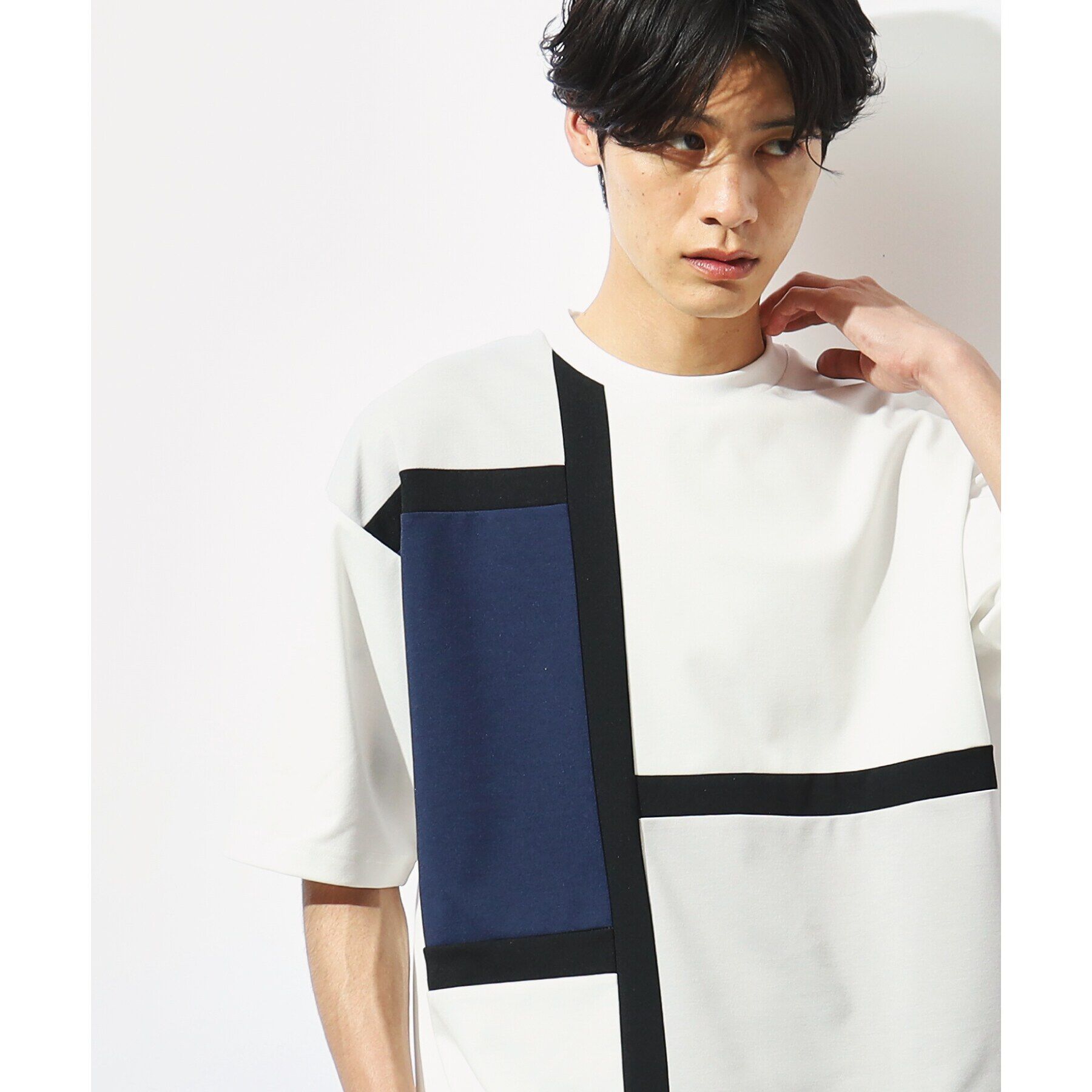 THE SHOP TK「アートフレームパターンTシャツ」|Tシャツ・カットソー|オフホワイト(503