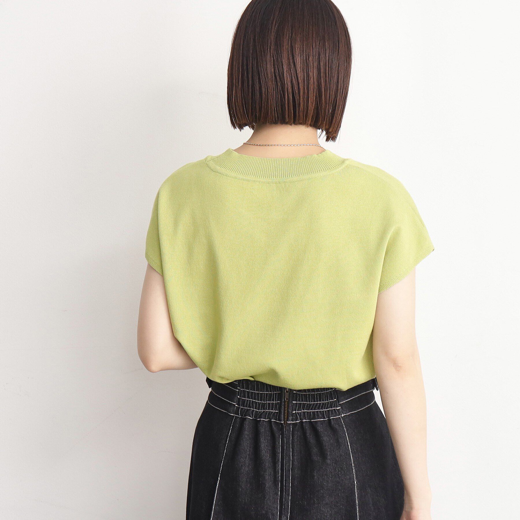THE SHOP TK「【UVケア/さらりと柔らかい/洗える】フレンチスリーブニットTEE」|ニット・セーター|