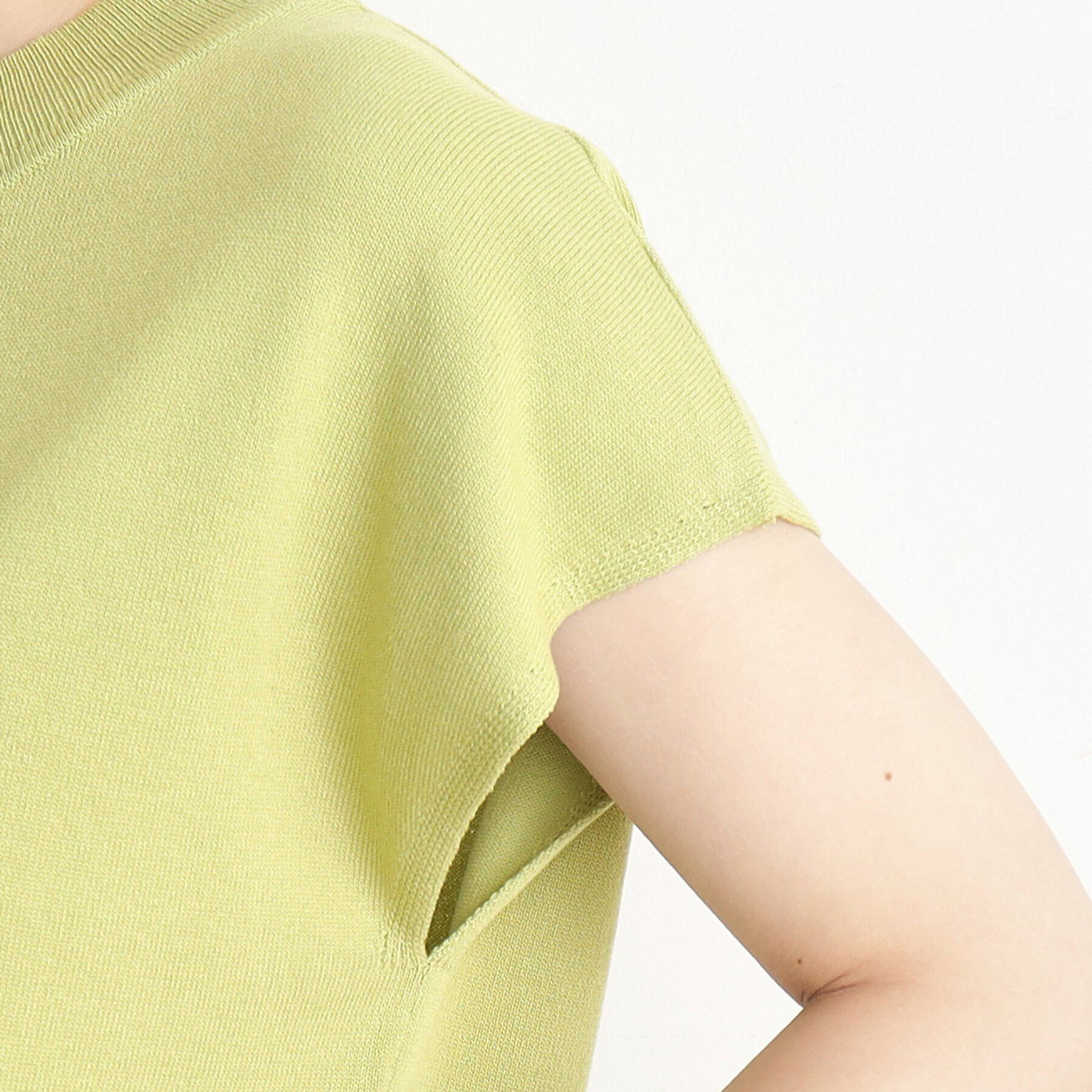 THE SHOP TK「【UVケア/さらりと柔らかい/洗える】フレンチスリーブニットTEE」|ニット・セーター|