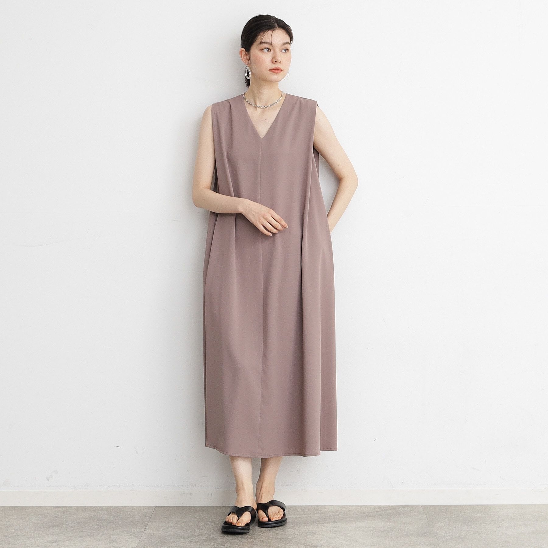 THE SHOP TK「【ラッシュガード／接触冷感／撥水／UVケア／洗える】MIZUGIWA_ノースリーブワンピース」|ワンピース|