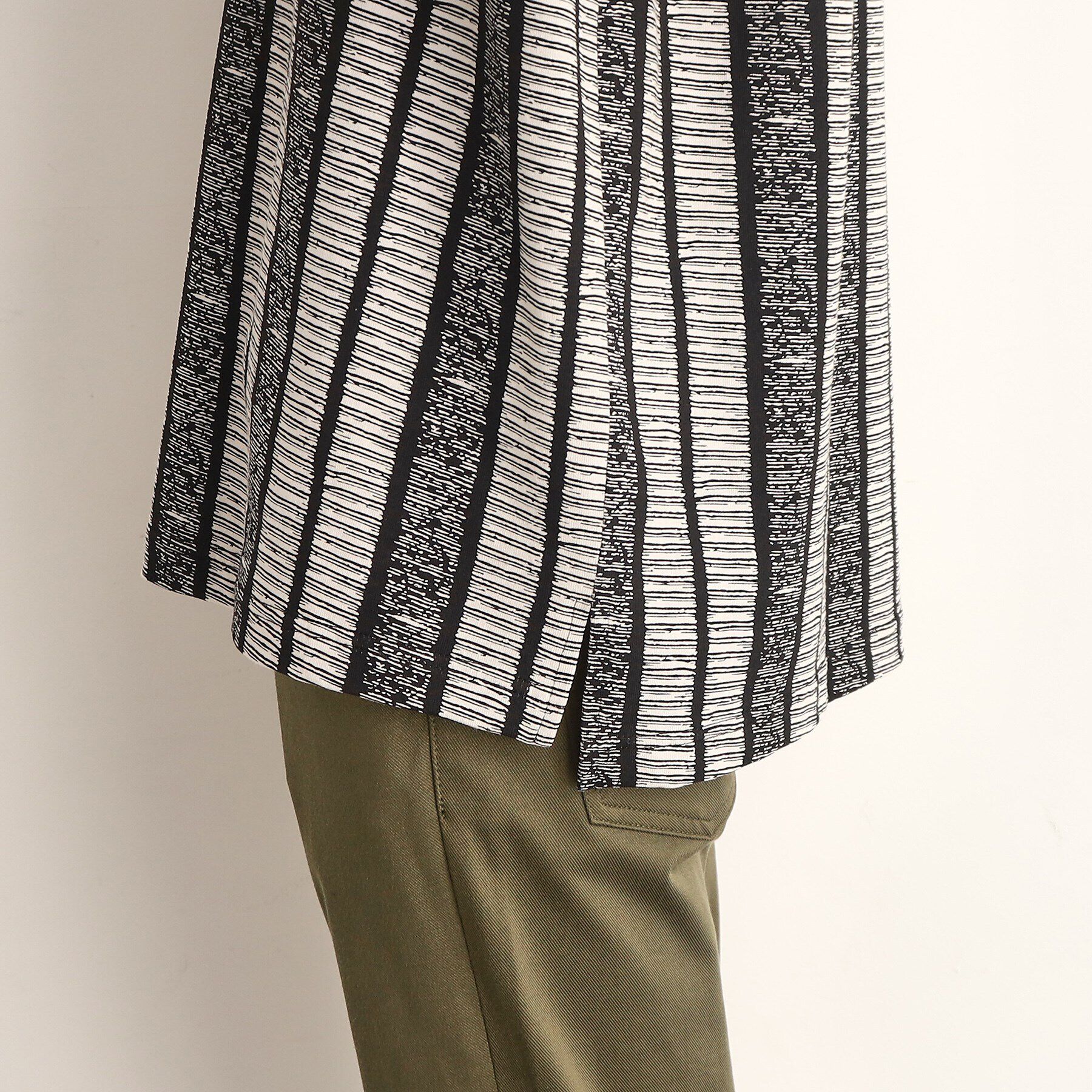 THE SHOP TK「ビッグシルエット総柄アソートTシャツ 幾何学／ドット／ストライプ／バックロゴ」|Tシャツ・カットソー|