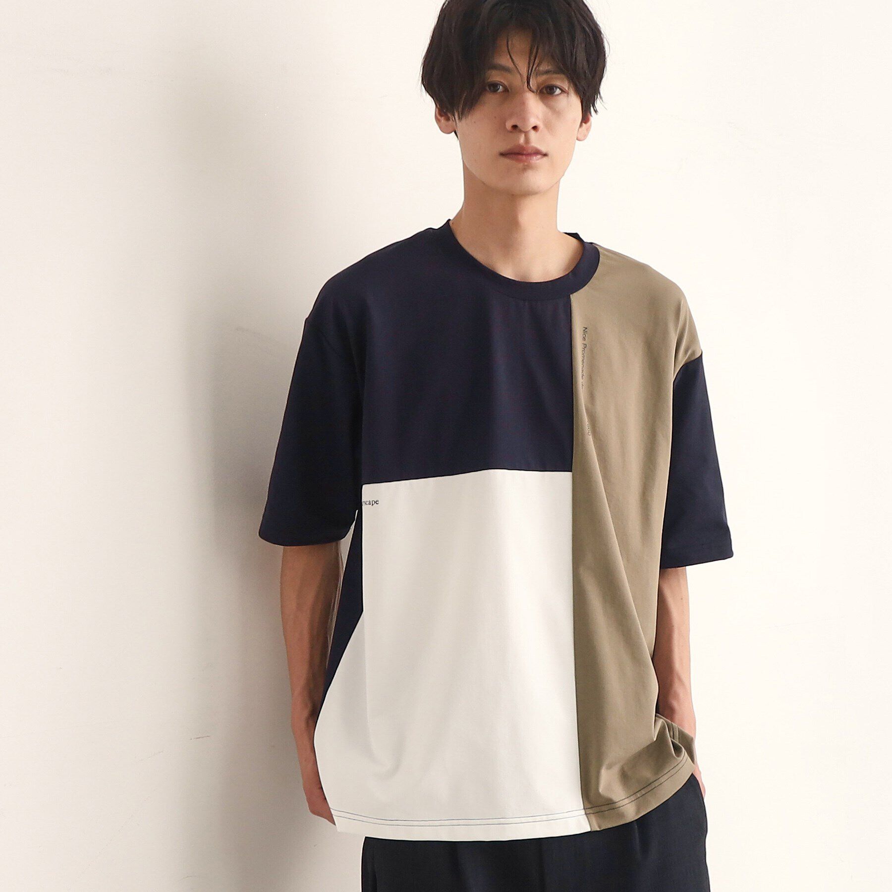 THE SHOP TK「【接触冷感／吸水速乾／UVカット／防シワ／マシンウォッシャブル】ライトパーフェクブロッキングTシャツ」|Tシャツ・カットソー|