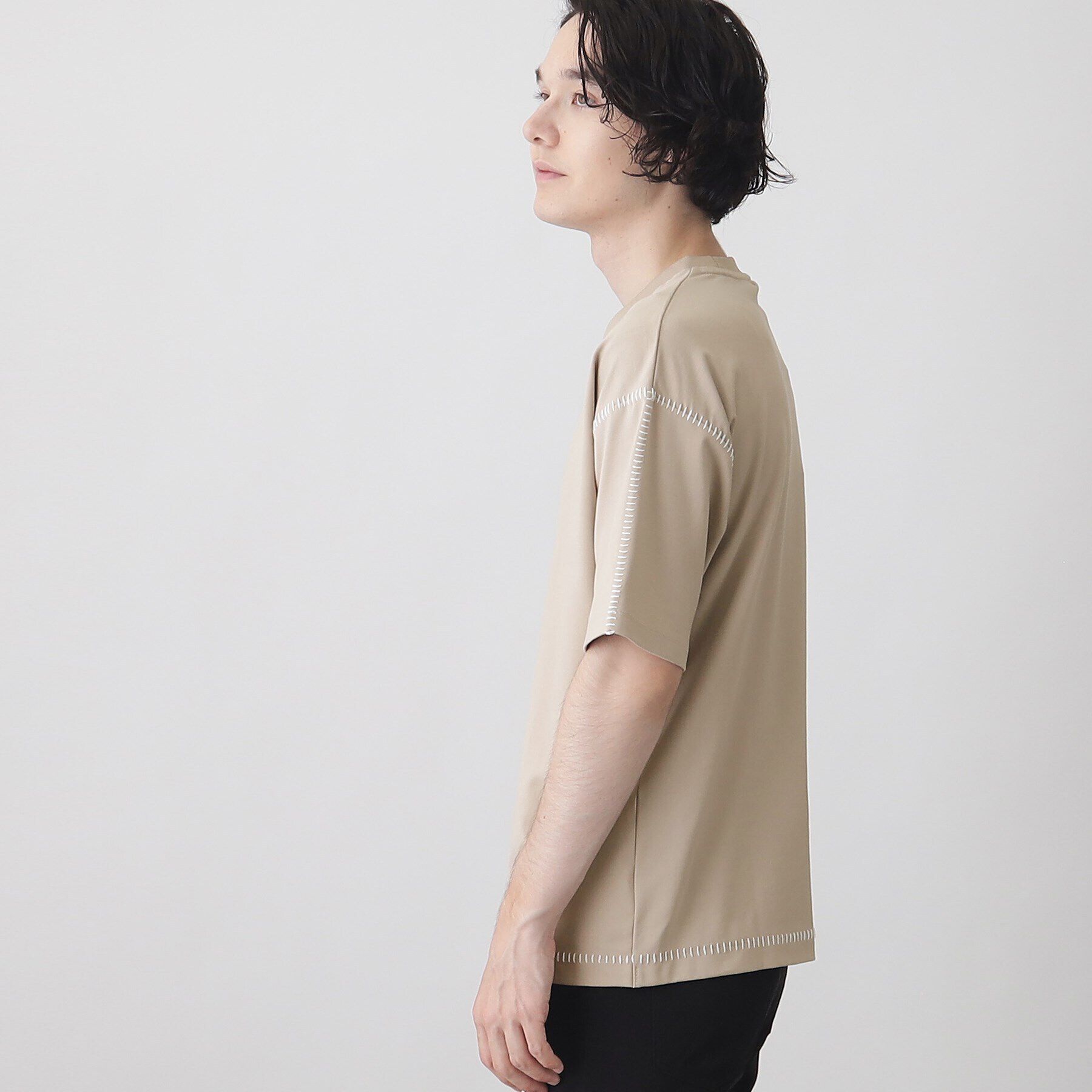 THE SHOP TK「冷感ポンチステッチTシャツ 接触冷感／リラックスシルエット」|Tシャツ・カットソー|