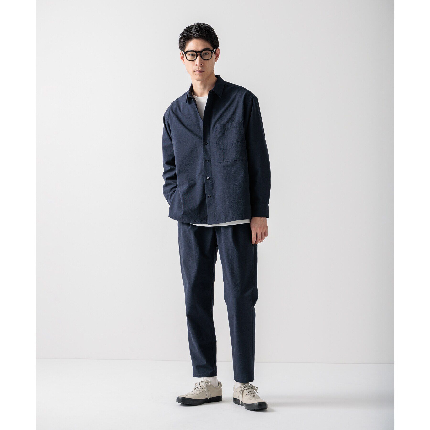 THE SHOP TK「【360&deg;ストレッチ／セットアップ可】リッチポリシャツ」|シャツ・ブラウス|