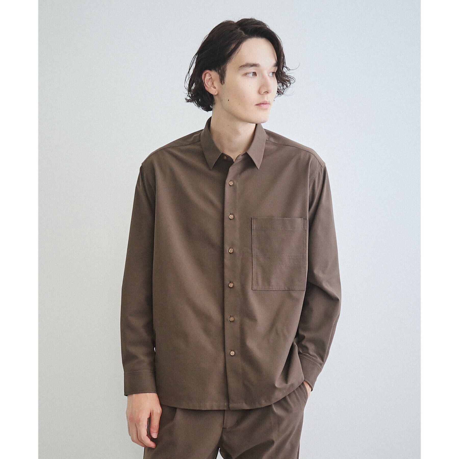 THE SHOP TK「【360&deg;ストレッチ／セットアップ可】リッチポリシャツ」|シャツ・ブラウス|