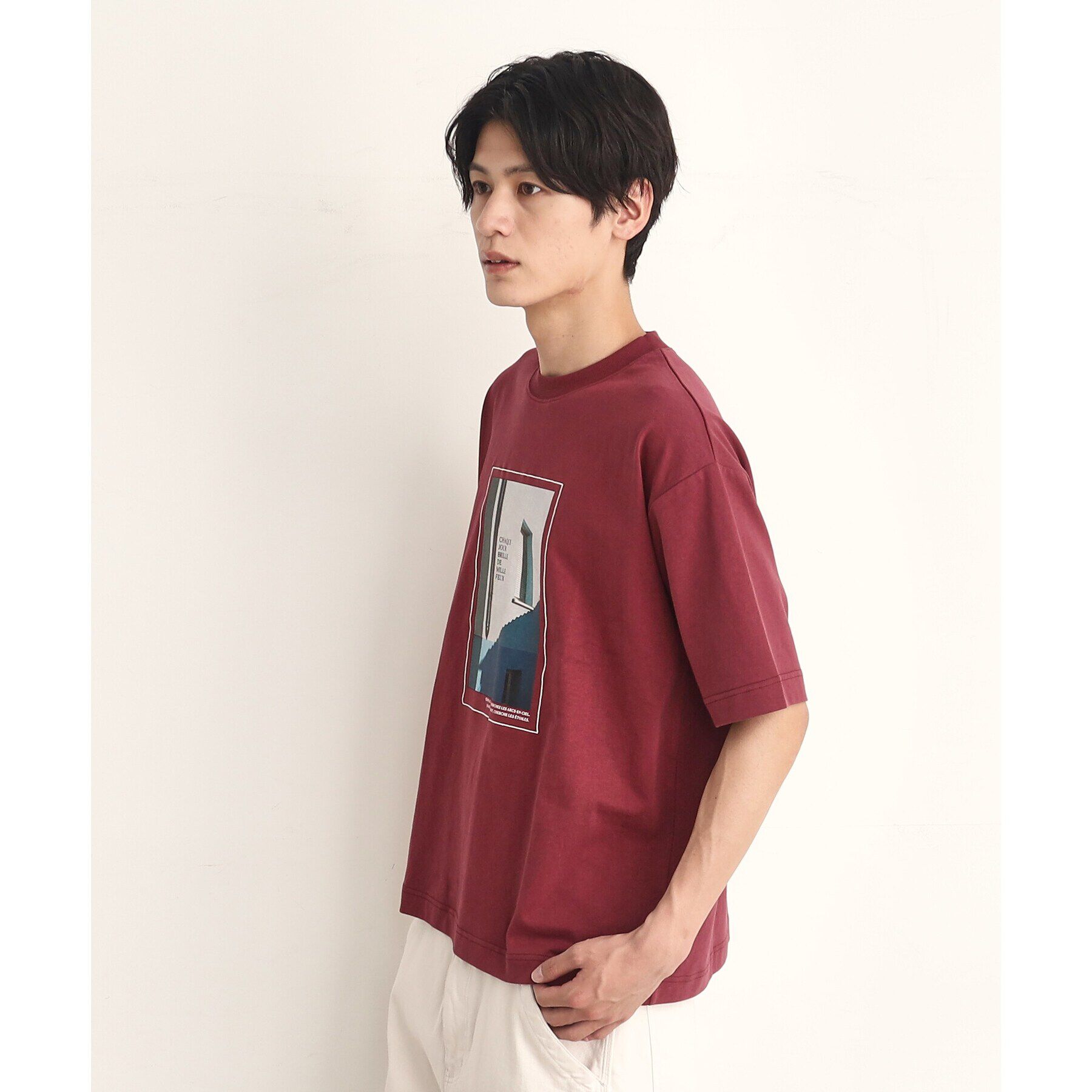 THE SHOP TK「オーガニックコットンFrenchフォトTシャツ」|Tシャツ・カットソー|