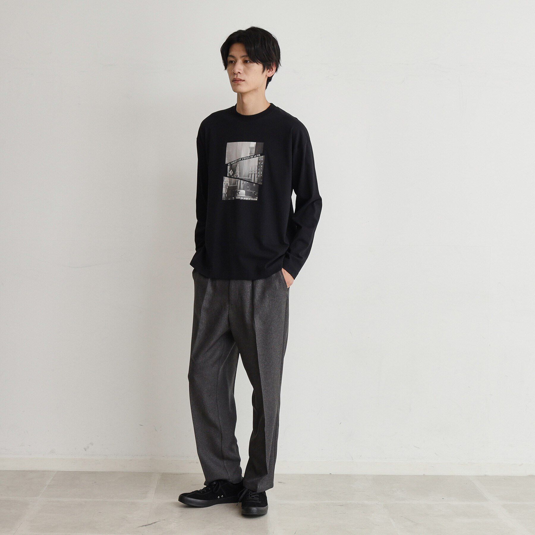 THE SHOP TK「【6色展開】Parisフォト／ロゴ長袖Tシャツ」|Tシャツ・カットソー|