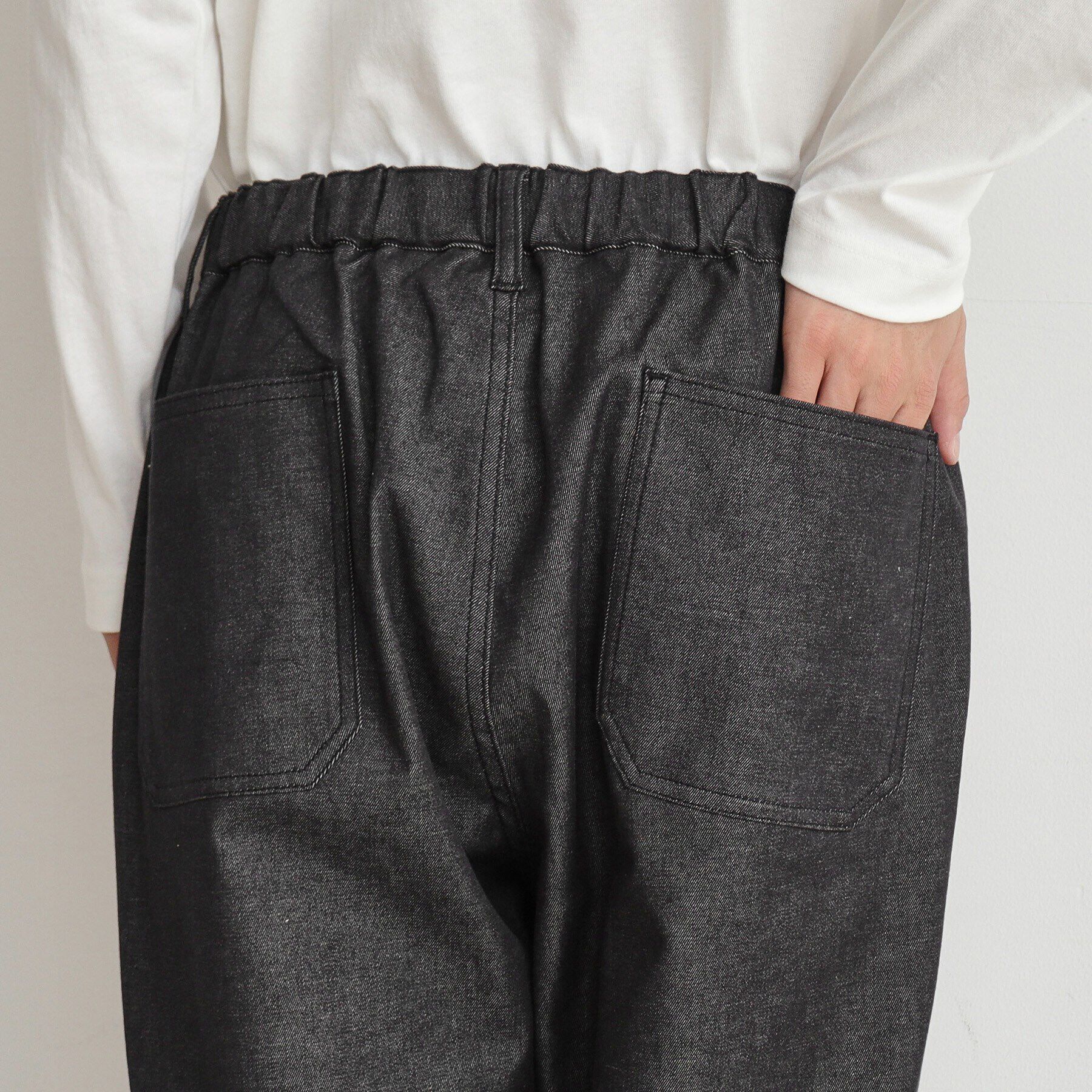 THE SHOP TK「エバーデニムワイドパンツ　セットアップ可／色落ちしにくい」|デニム|