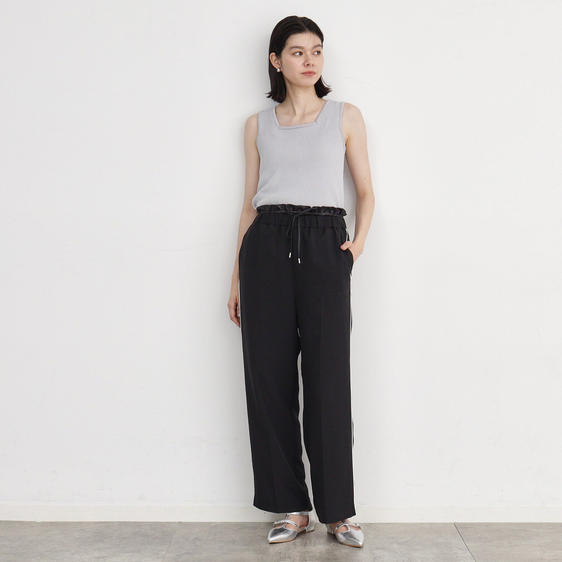 THE SHOP TK「ダブルウエストイージーパンツ【洗える】」|その他|