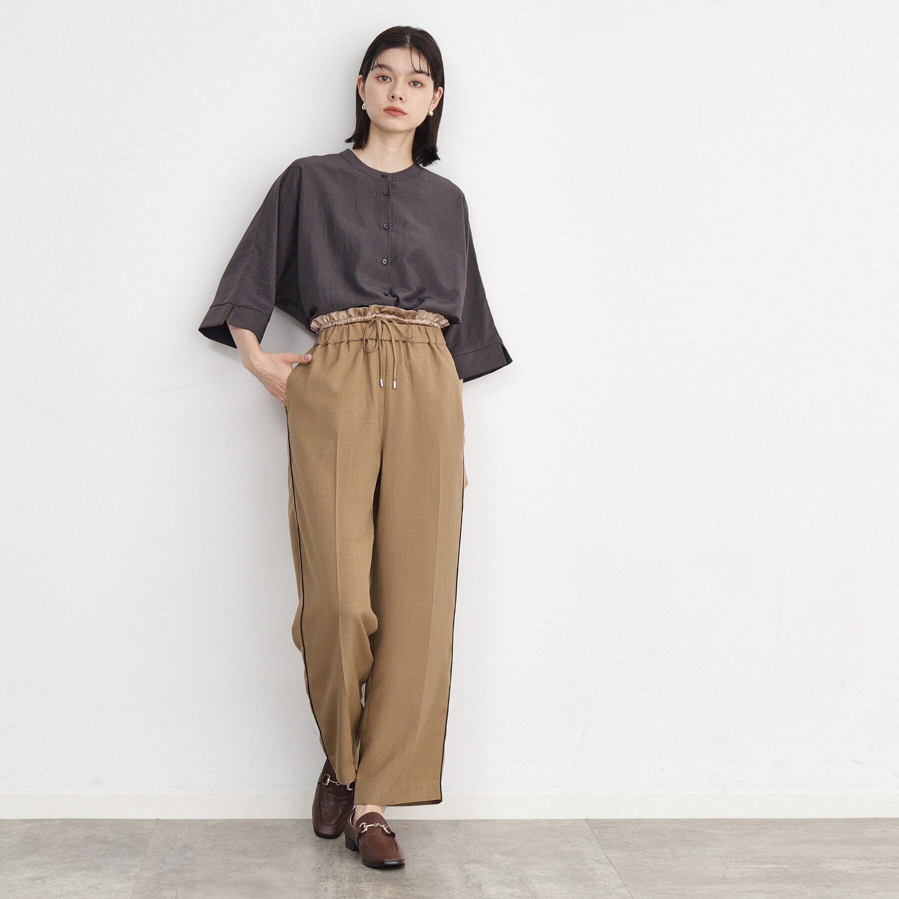 THE SHOP TK「ダブルウエストイージーパンツ【洗える】」|その他|