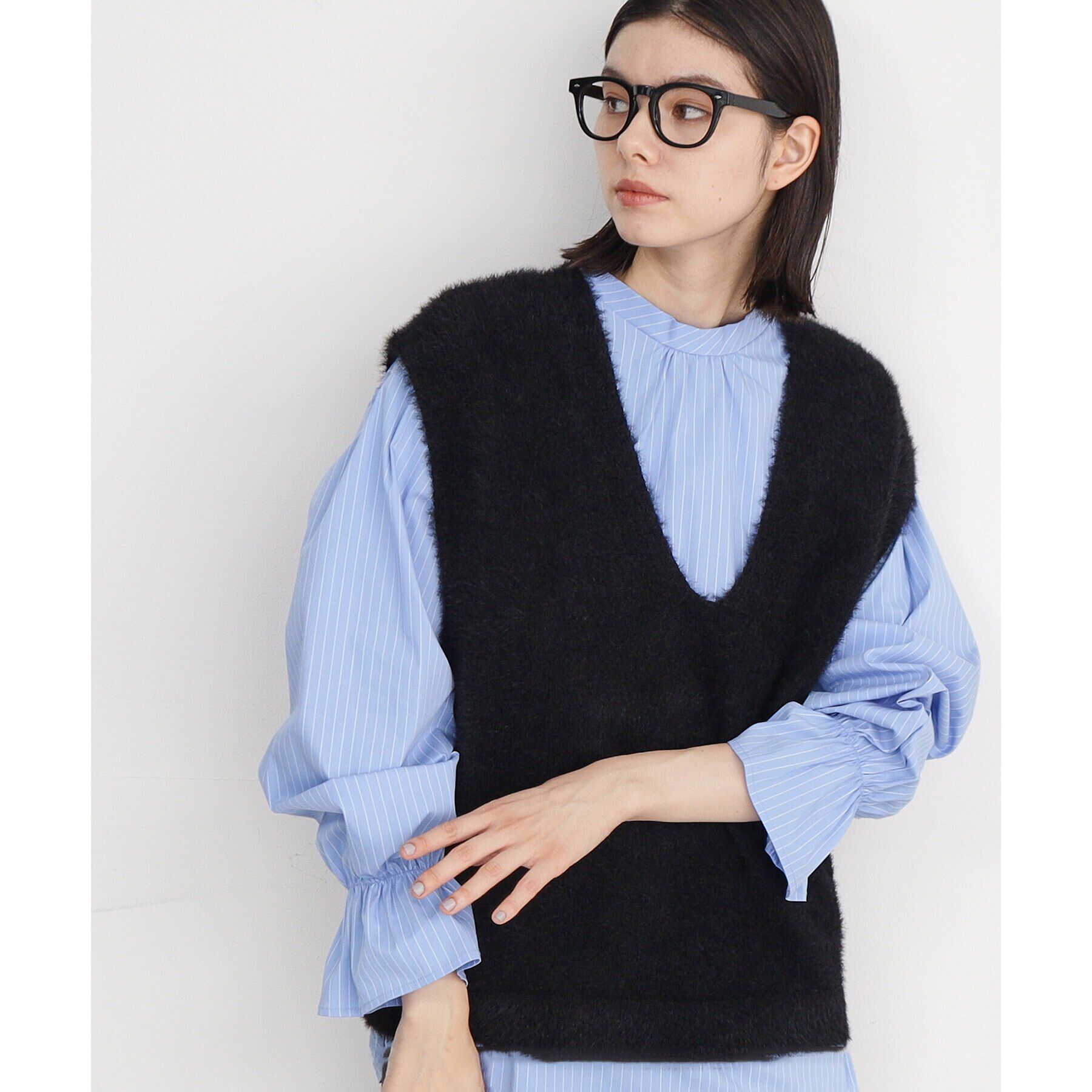 THE SHOP TK「【2点セット】フェザーベスト＋シャツ/洗える」|シャツ・ブラウス|