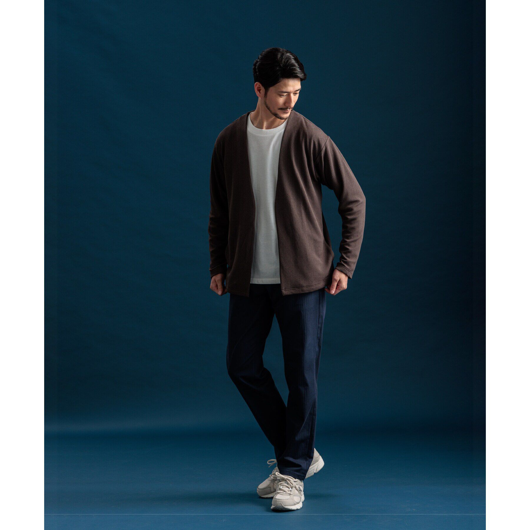 THE SHOP TK「【カーディガン＋ロンTセットアイテム】杢ふくれアンサンブルカーディガン」|カーディガン|