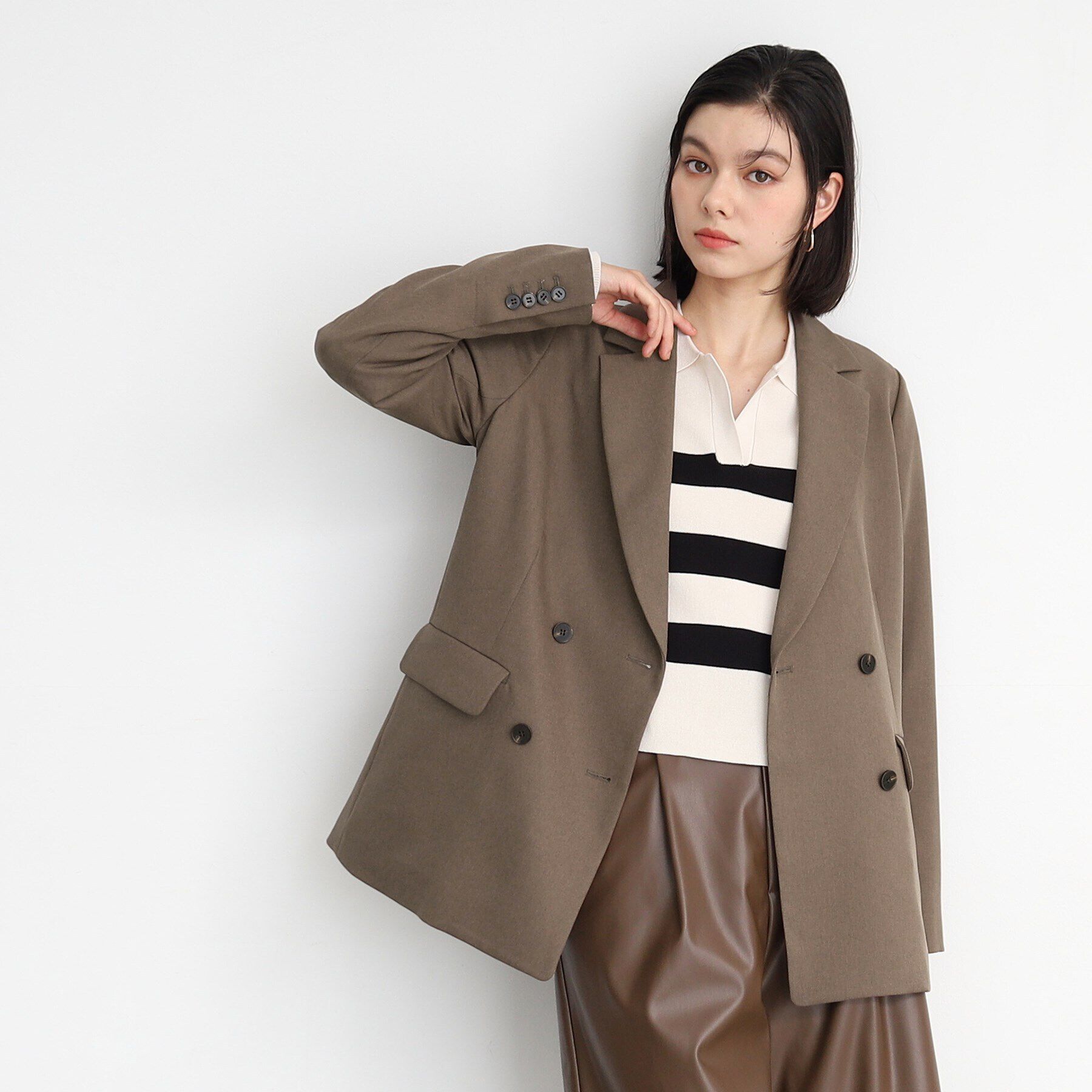 THE SHOP TK「【ヒルナンデス！で紹介】パウダリーツイルテーラード /セットアップ可/洗える」|テーラードジャケット|ﾄｰﾌﾟ(054)