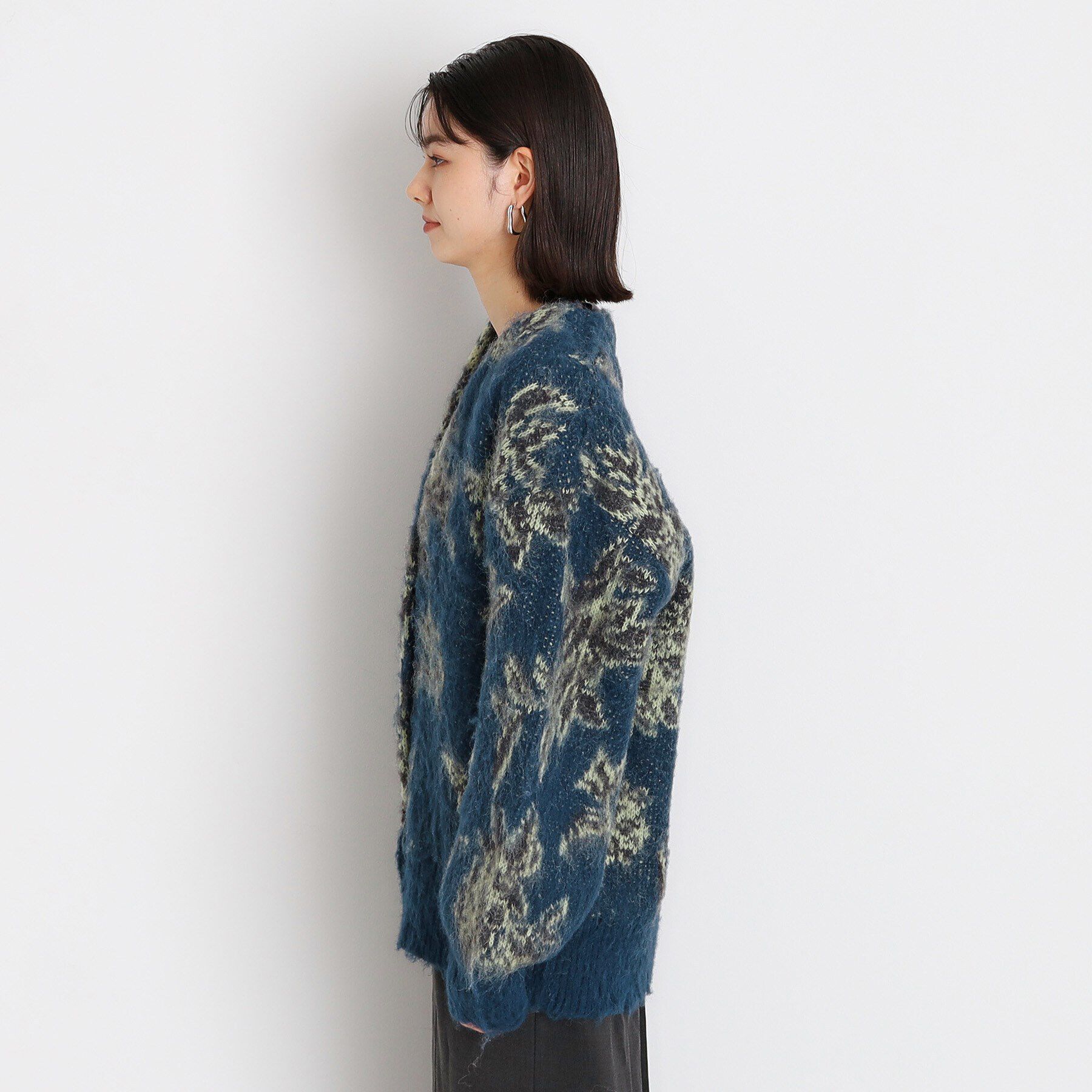 THE SHOP TK「【洗えるライトアウター】フラワージャカードカーディガン」|カーディガン|