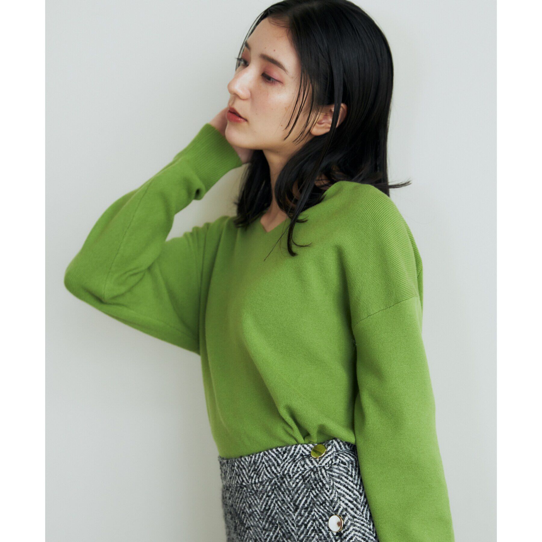 THE SHOP TK「【毛玉になりにくい／静電気防止】Vネックニット／洗える」|ニット・セーター|