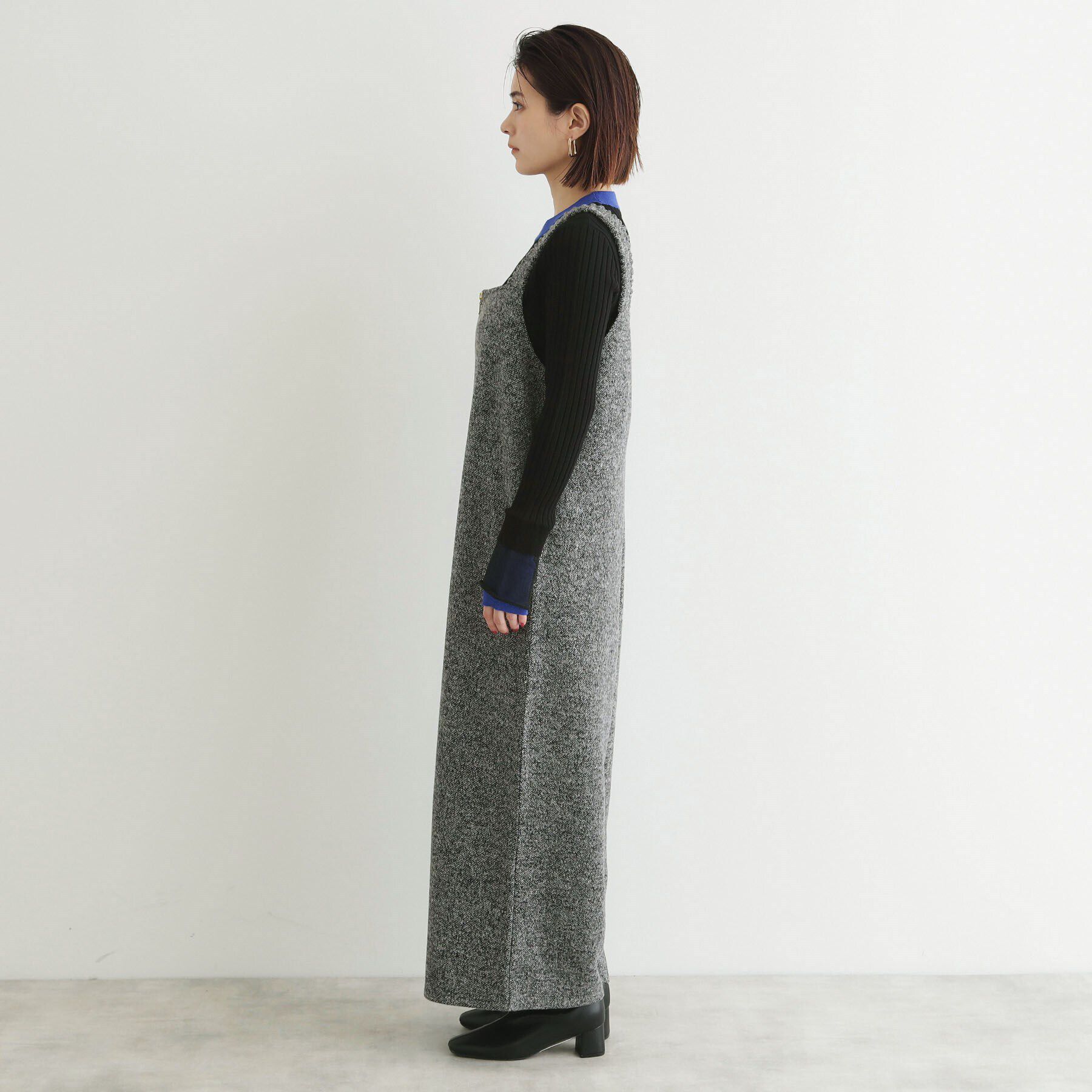 THE SHOP TK「ツイード起毛ジャージ2WAYサロペット/親子リンク」|オールインワン|