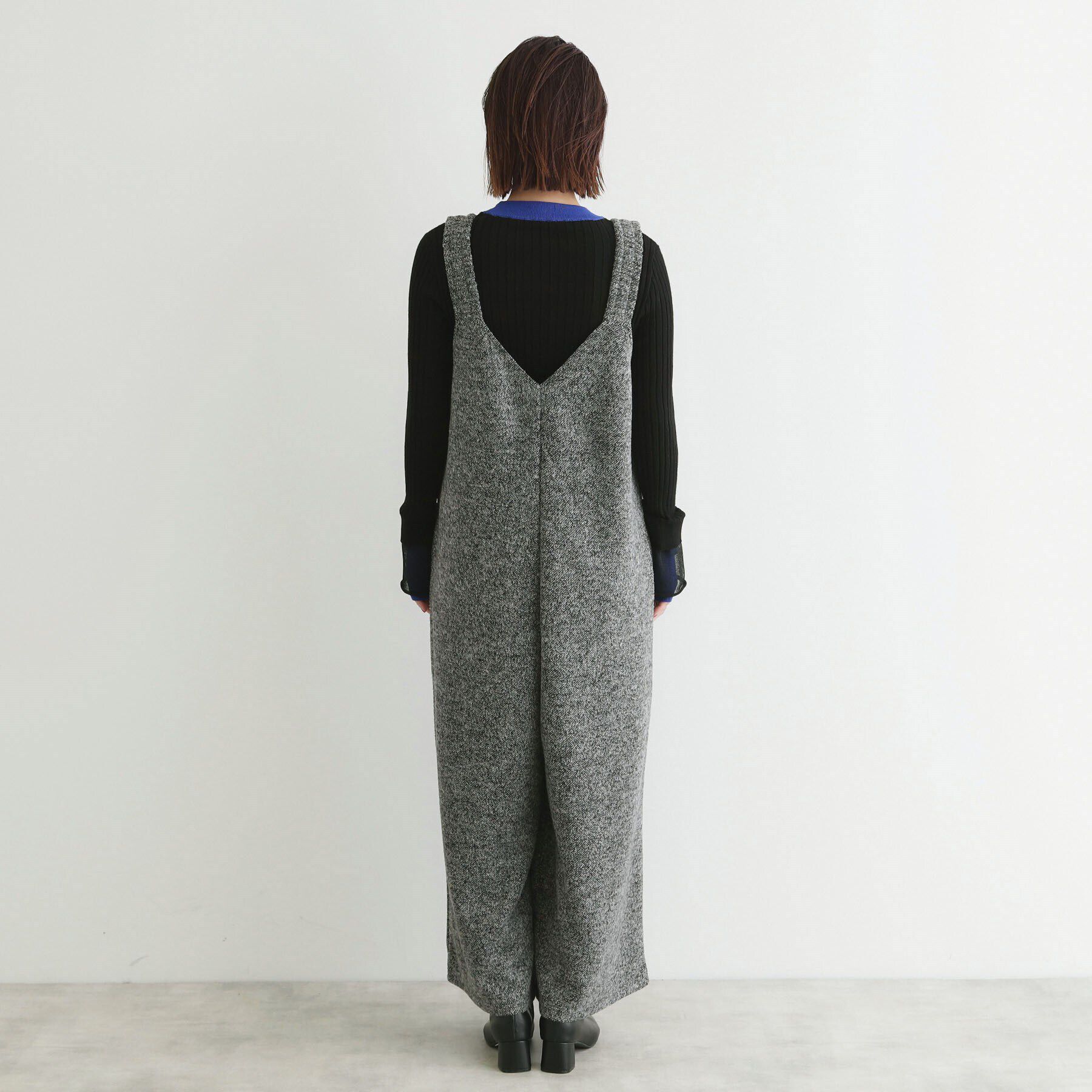 THE SHOP TK「ツイード起毛ジャージ2WAYサロペット/親子リンク」|オールインワン|