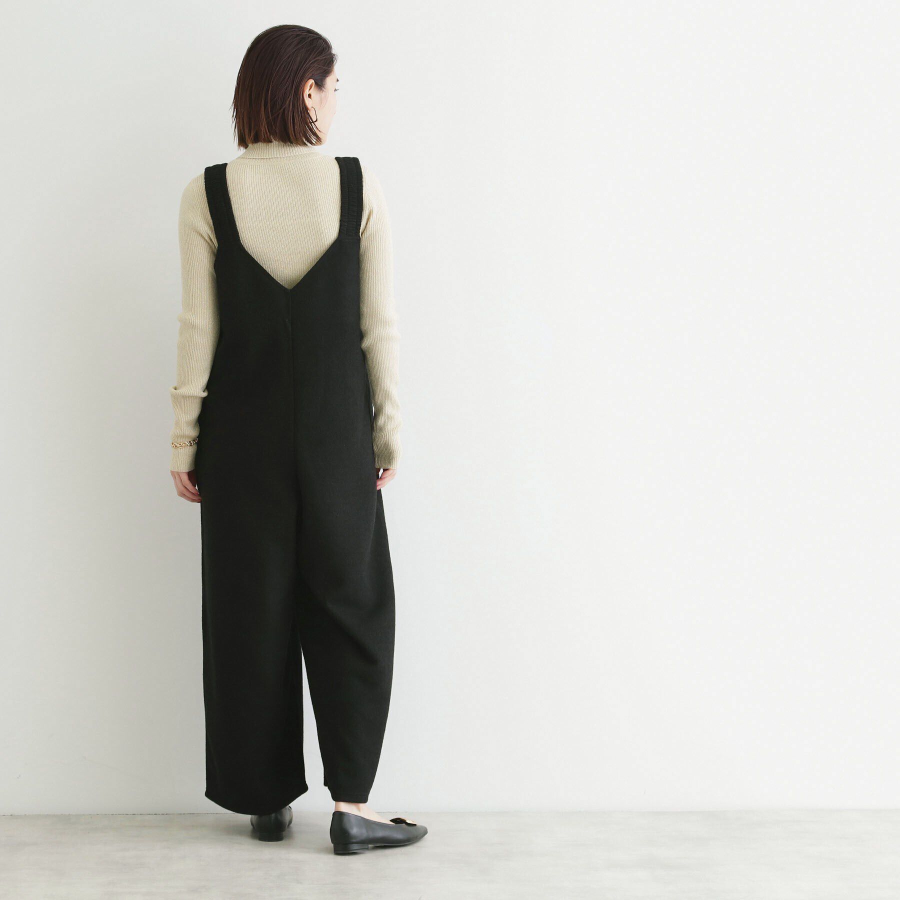 THE SHOP TK「ツイード起毛ジャージ2WAYサロペット/親子リンク」|オールインワン|