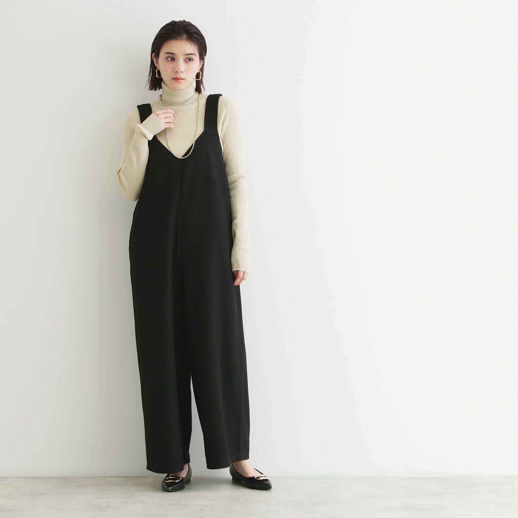 THE SHOP TK「ツイード起毛ジャージ2WAYサロペット/親子リンク」|オールインワン|