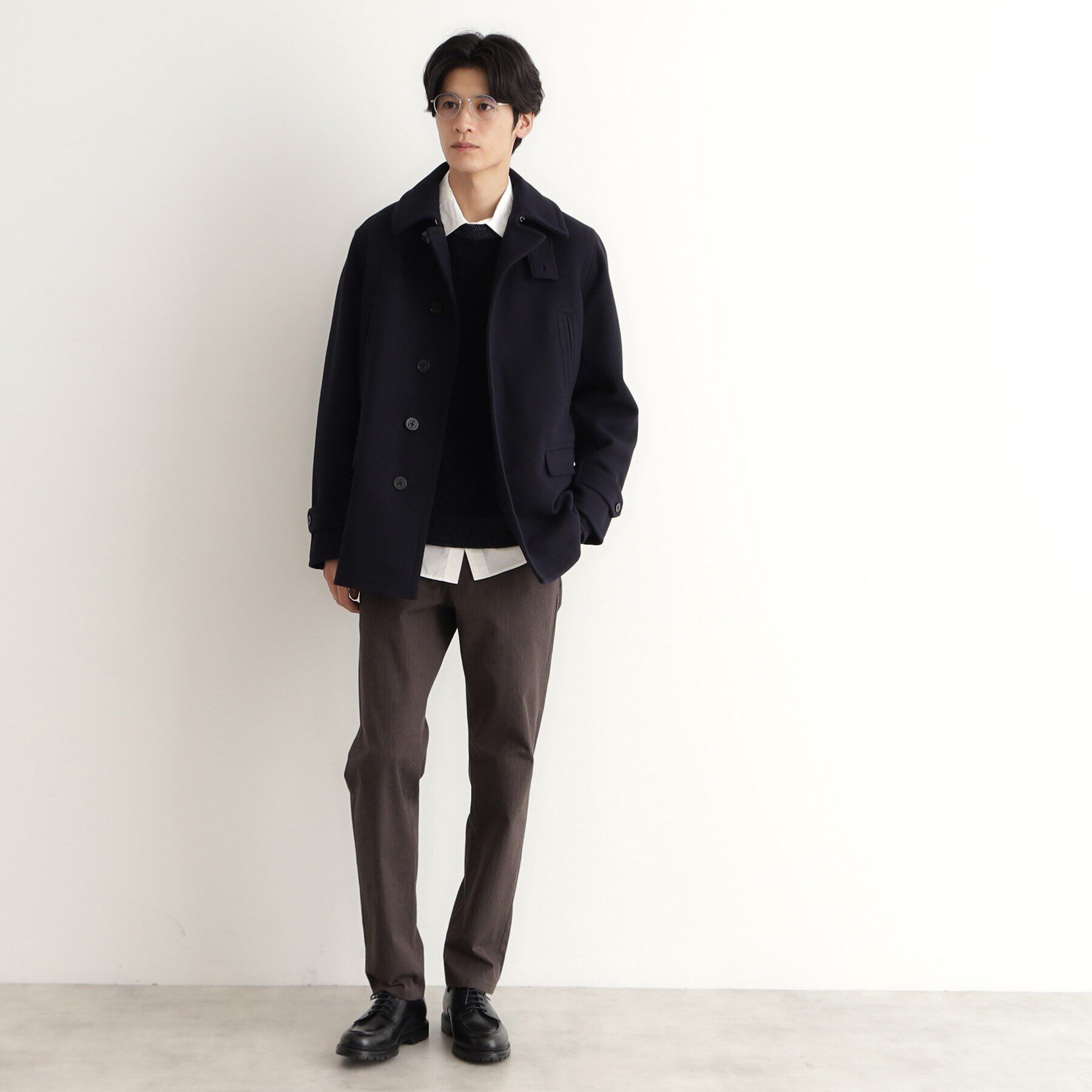 THE SHOP TK「ウーリックシングルPコート」|ピーコート|