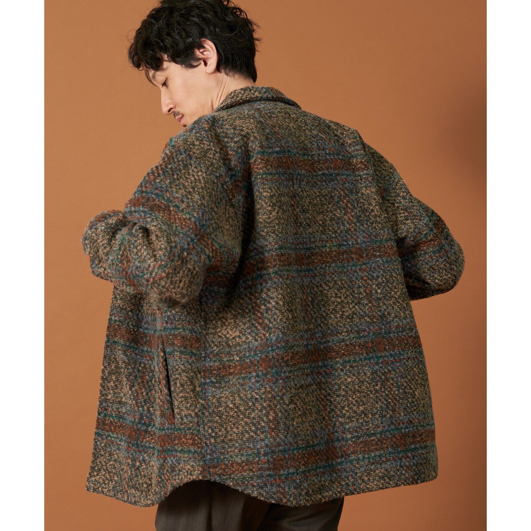 THE SHOP TK「チェック柄ツイードライクCPOジャケット」|ブルゾン・スタジャン|