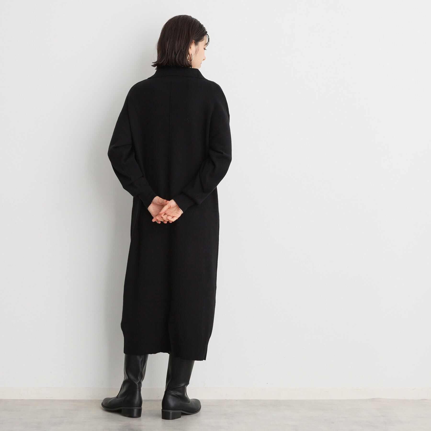 THE SHOP TK「【毛玉になりにくい/静電気防止】ハーフジップワンピース/洗える」|ワンピース|