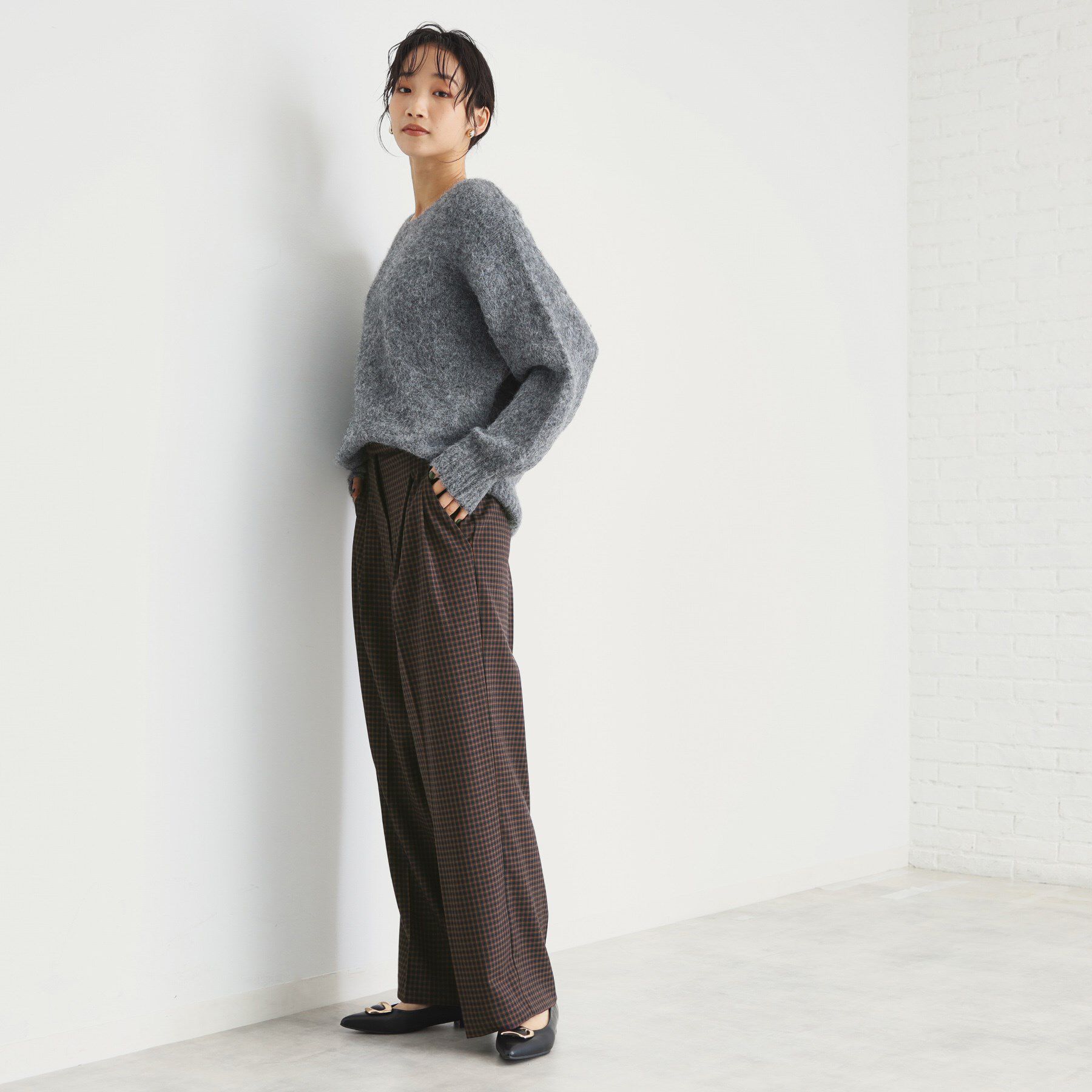 THE SHOP TK「【洗えるパンツ】裏起毛タックワイド」|その他|