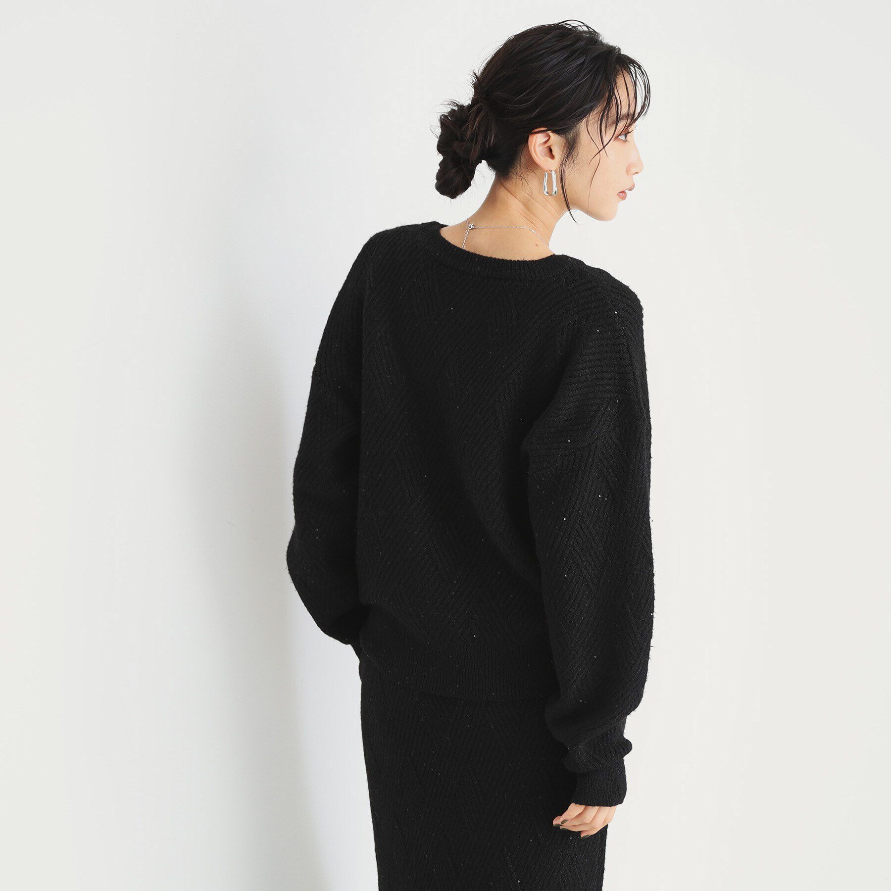 THE SHOP TK「リンクススパンコールニット/洗える」|ニット・セーター|