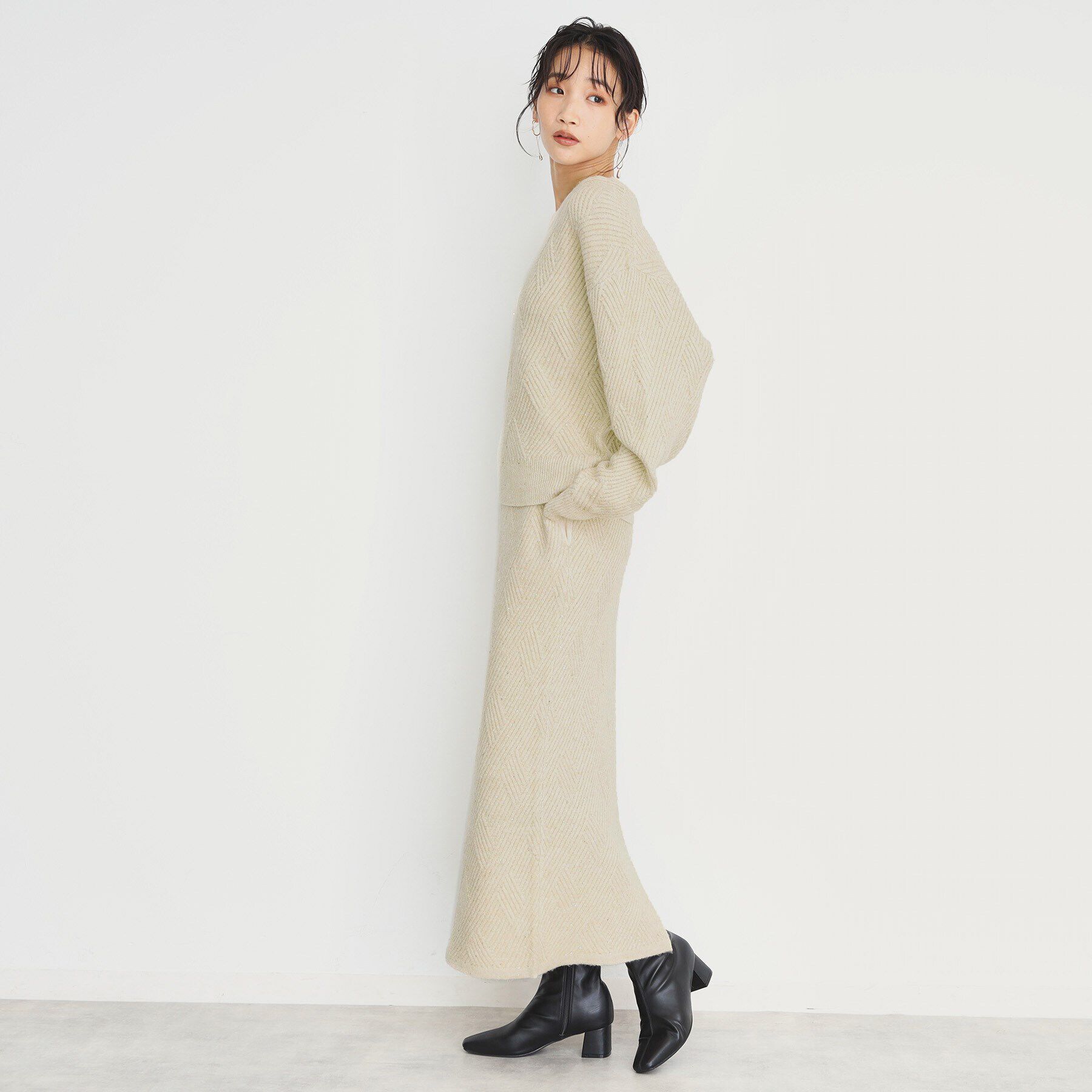 THE SHOP TK「リンクススパンコールニット/洗える」|ニット・セーター|