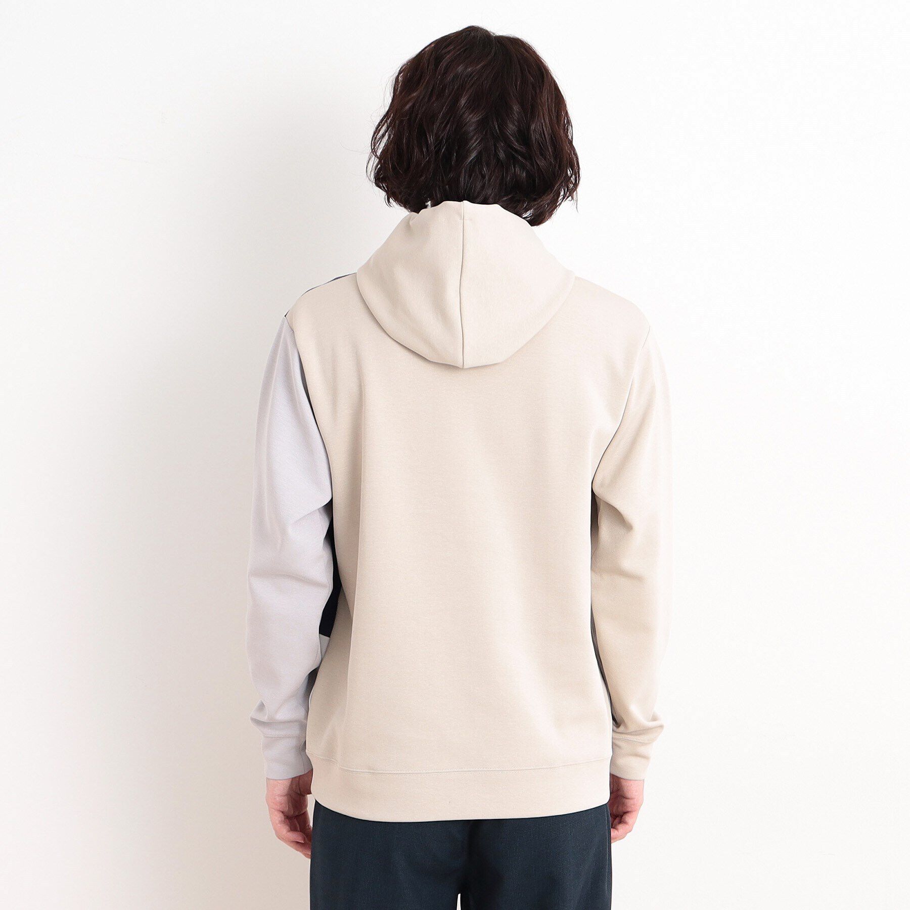 THE SHOP TK「異素材ブロッキングダンボールパーカ」|パーカー|