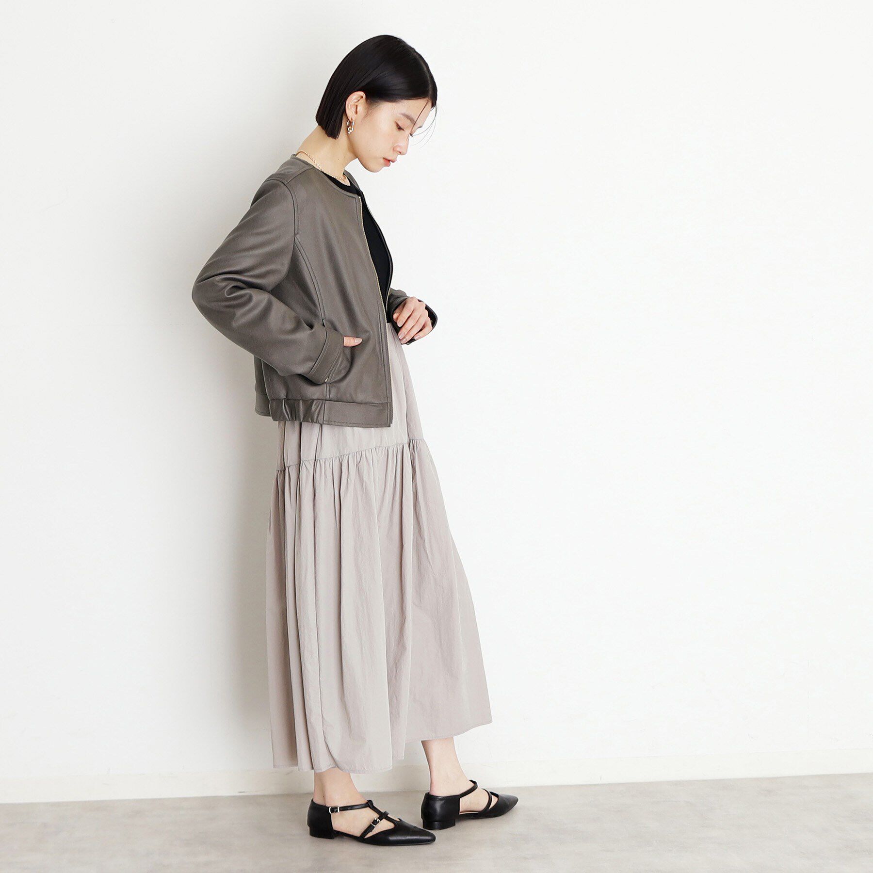 THE SHOP TK「ノーカラーブルゾン」|ブルゾン・スタジャン|