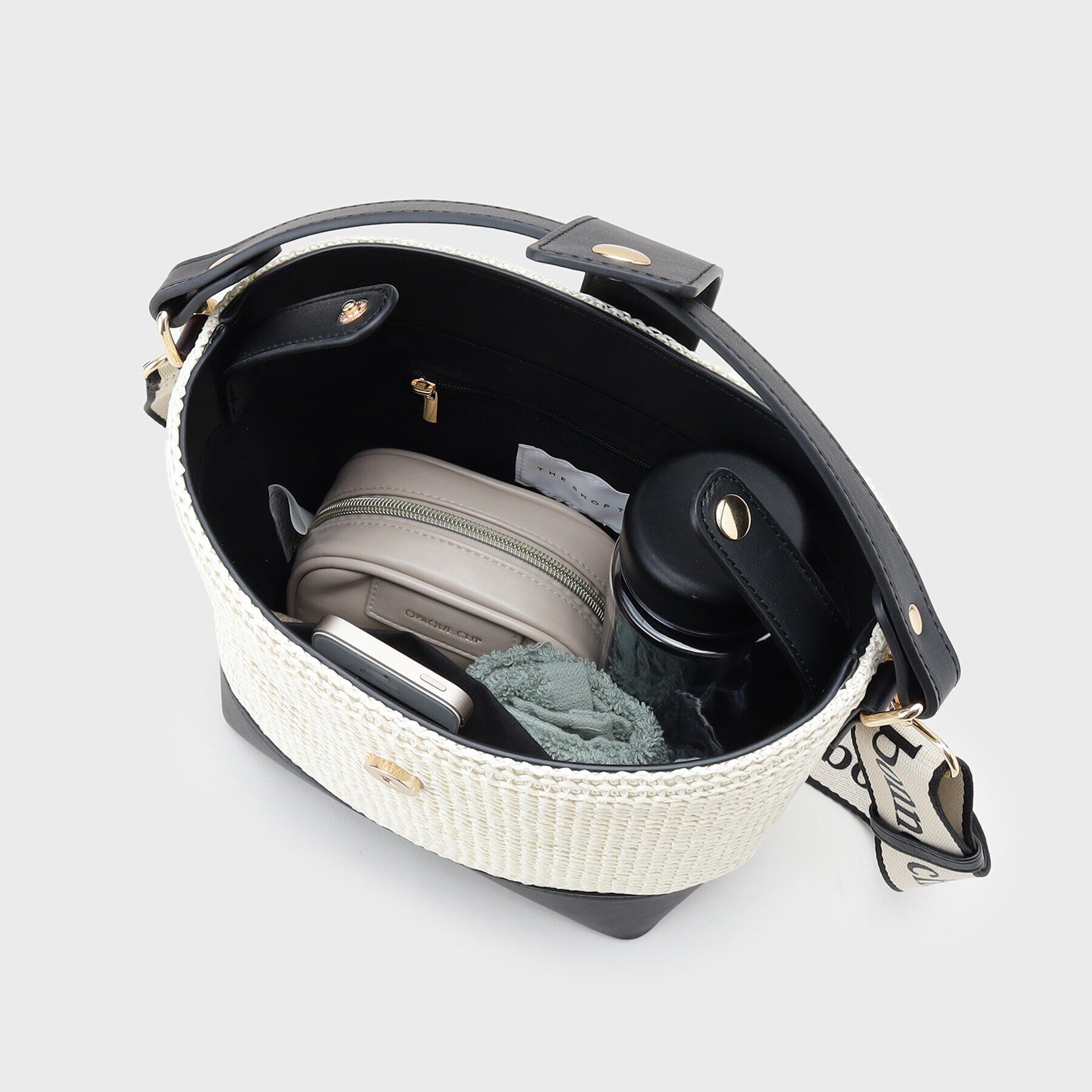 THE SHOP TK「合皮&times;雑材コンビバック【ロゴベルト付】」|ショルダー・メッセンジャー|