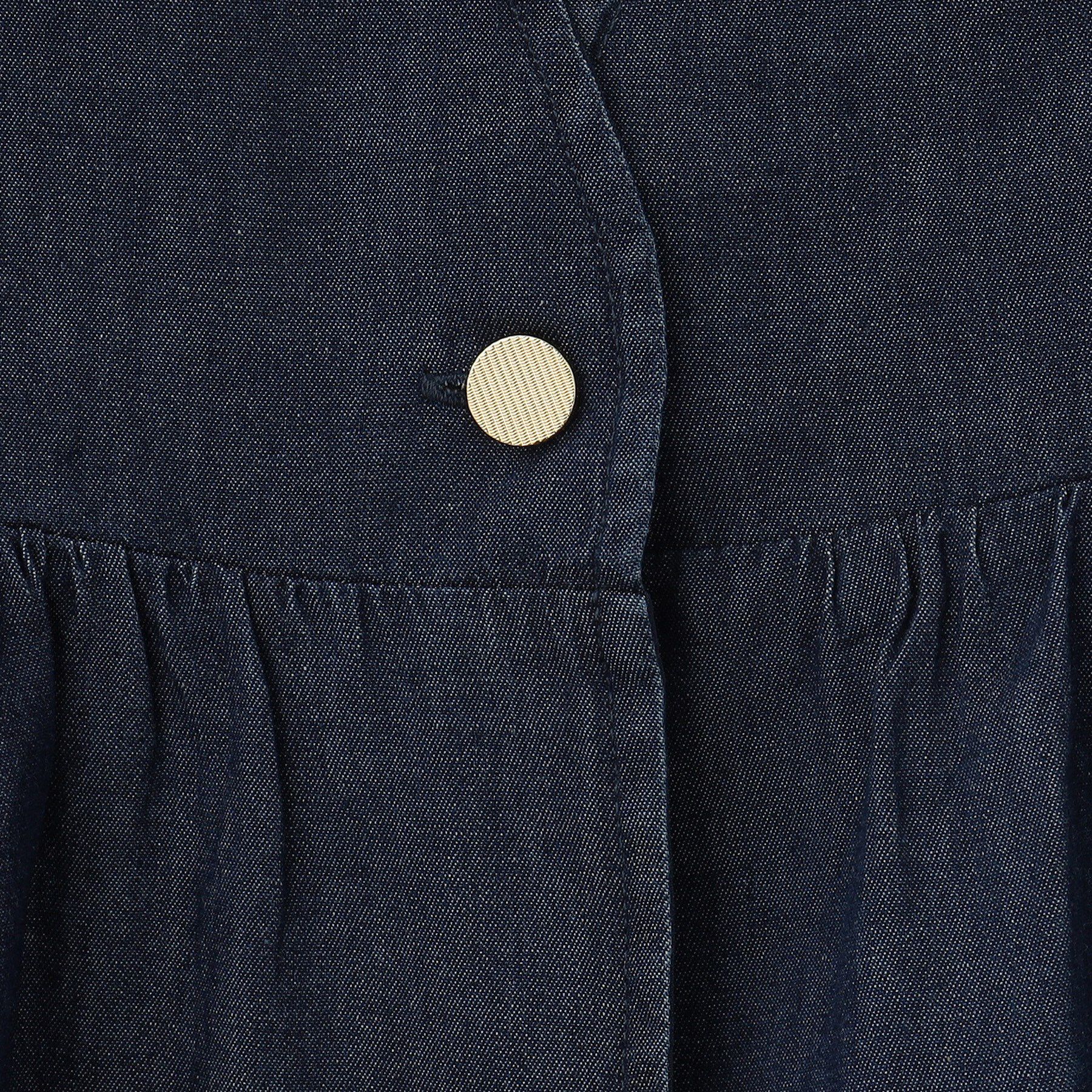 THE SHOP TK「【120-150】ペプラムライトデニムジレ/洗濯機OK・ママとおそろい」|ベスト・ジレ|