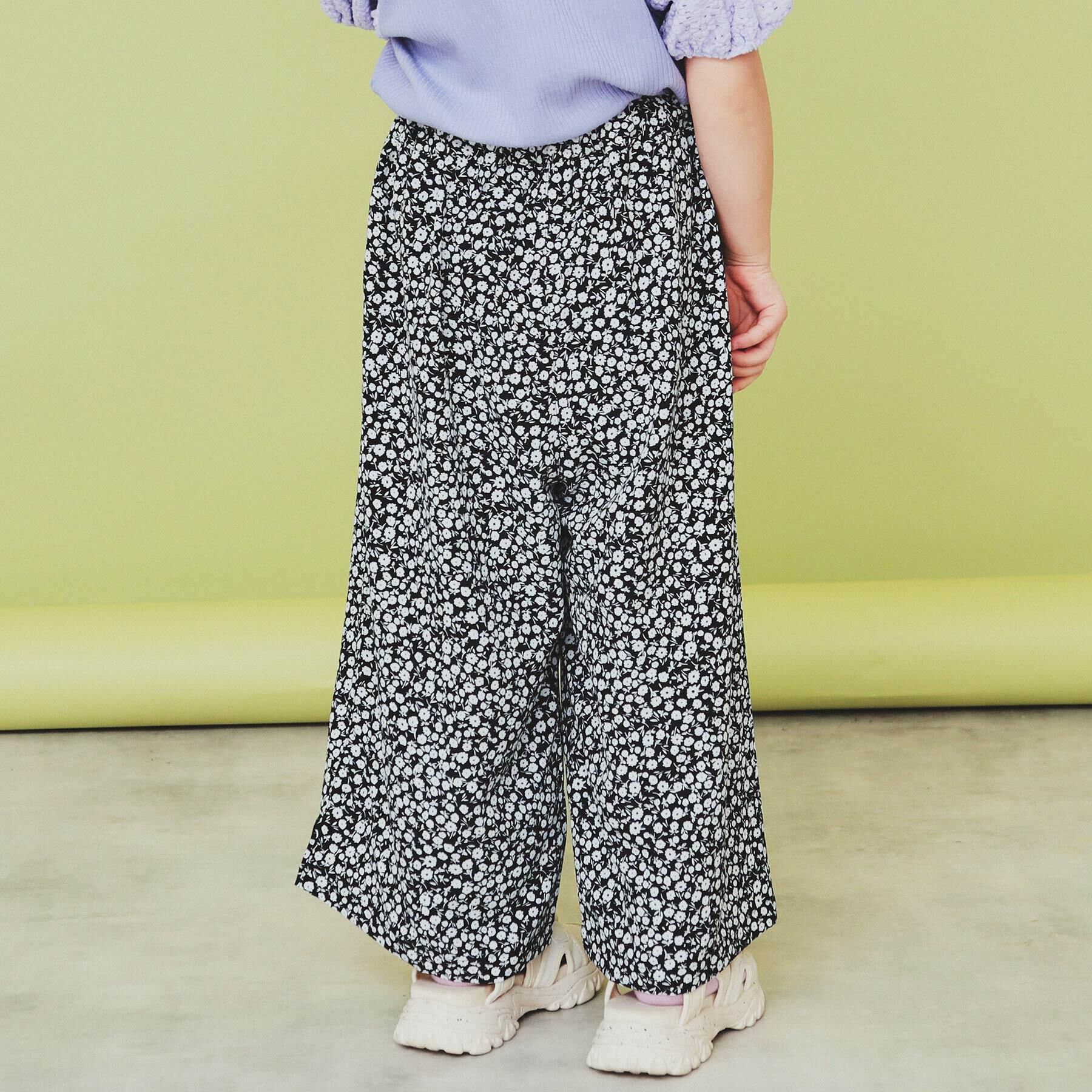 THE SHOP TK「【120-150】デニム＆花柄スカーチョ/ママとおそろい・洗濯機OK」|その他|