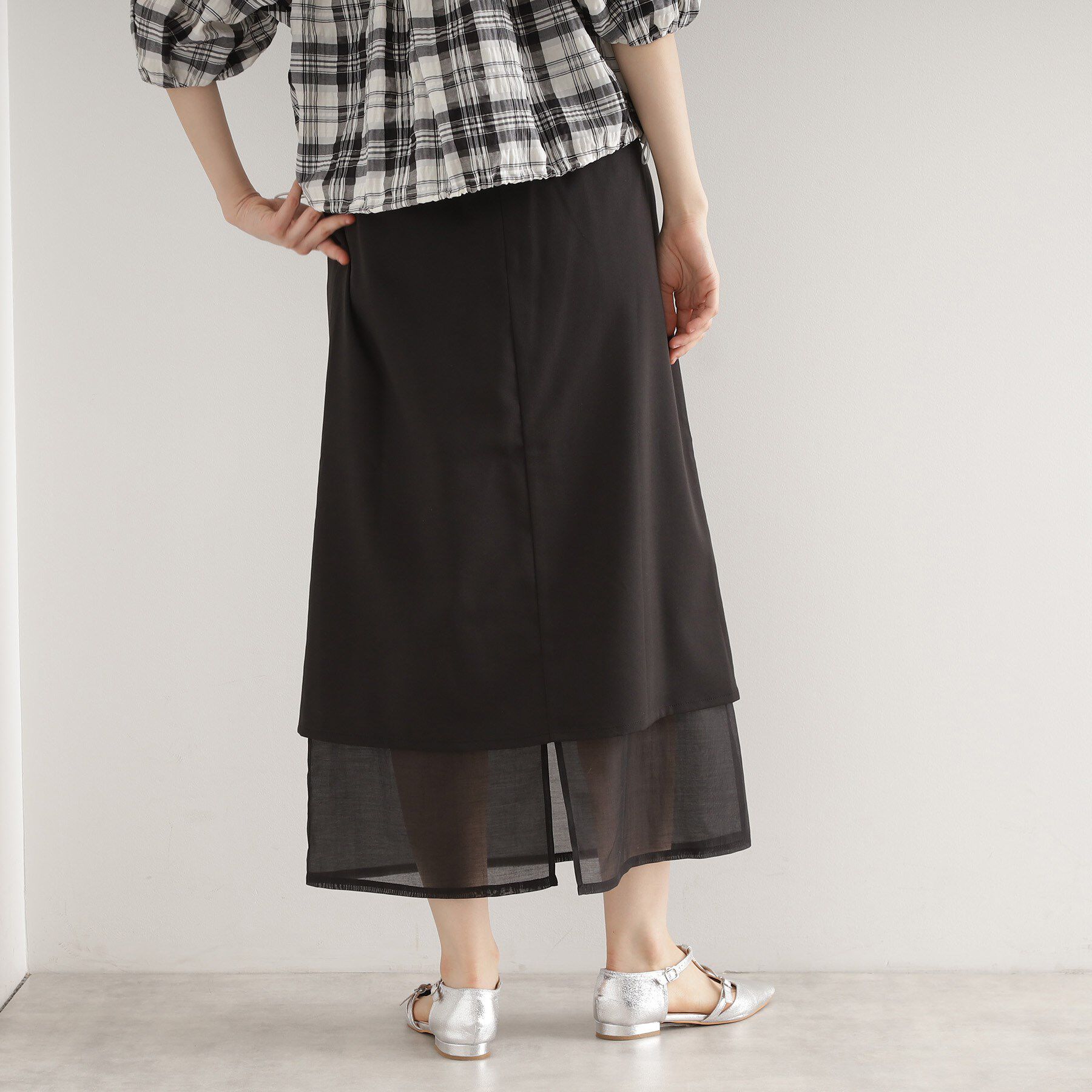 THE SHOP TK「裾シアーナロースカート【洗える】」|スカート|