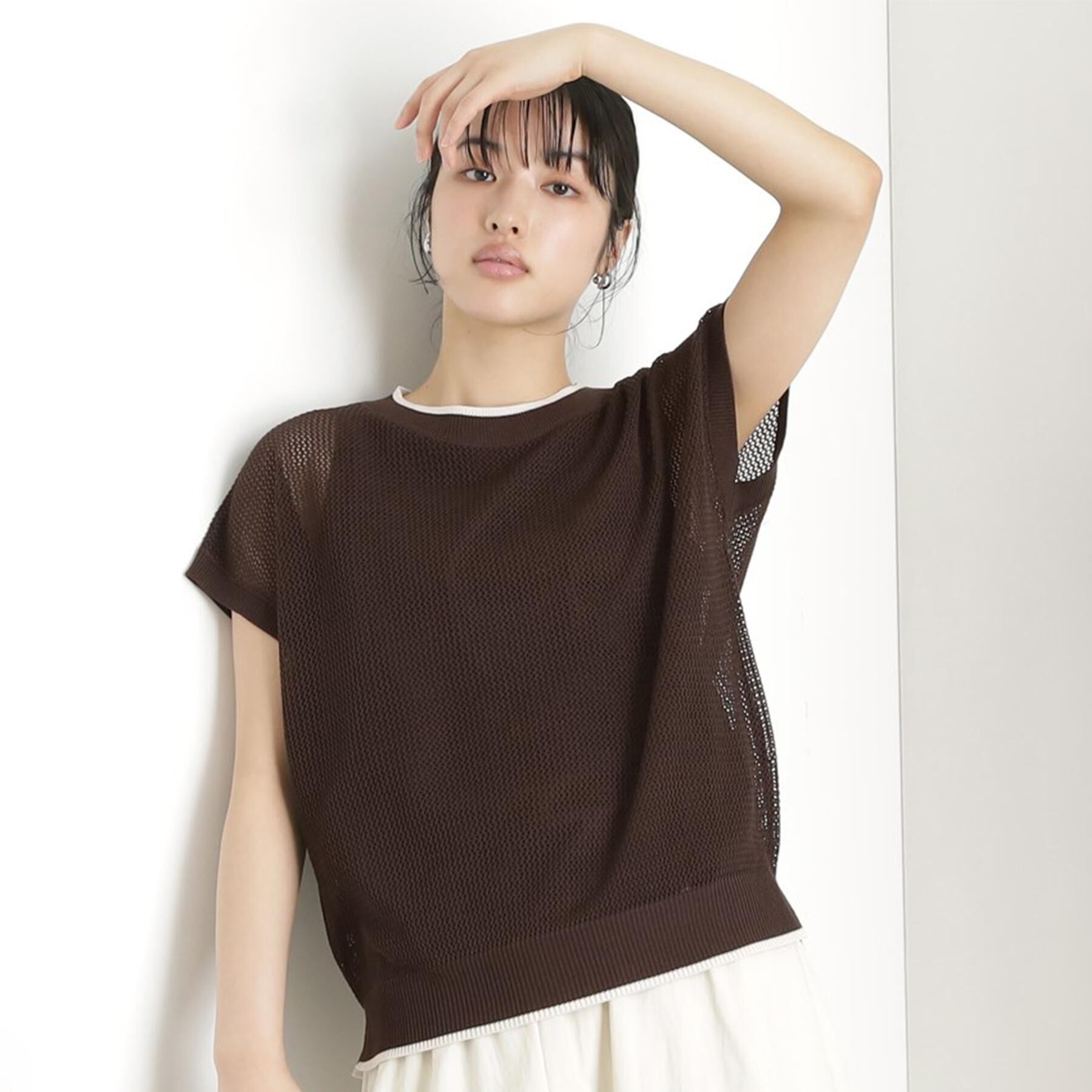 THE SHOP TK「フレンチスリーブメッシュニットタンクセット【洗える】」|その他|