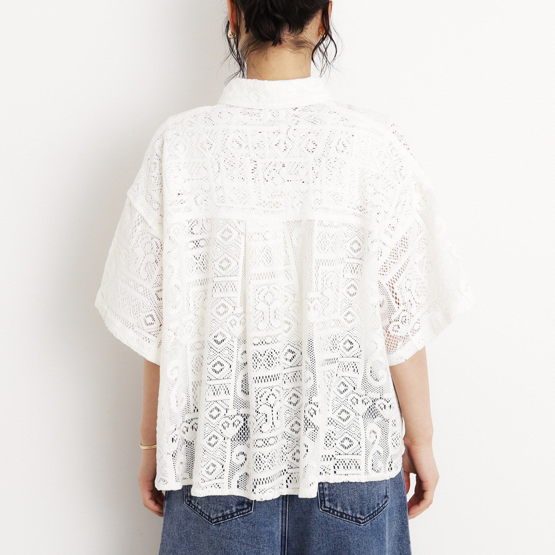 THE SHOP TK「総レースシャツ【洗える】」|シャツ・ブラウス|