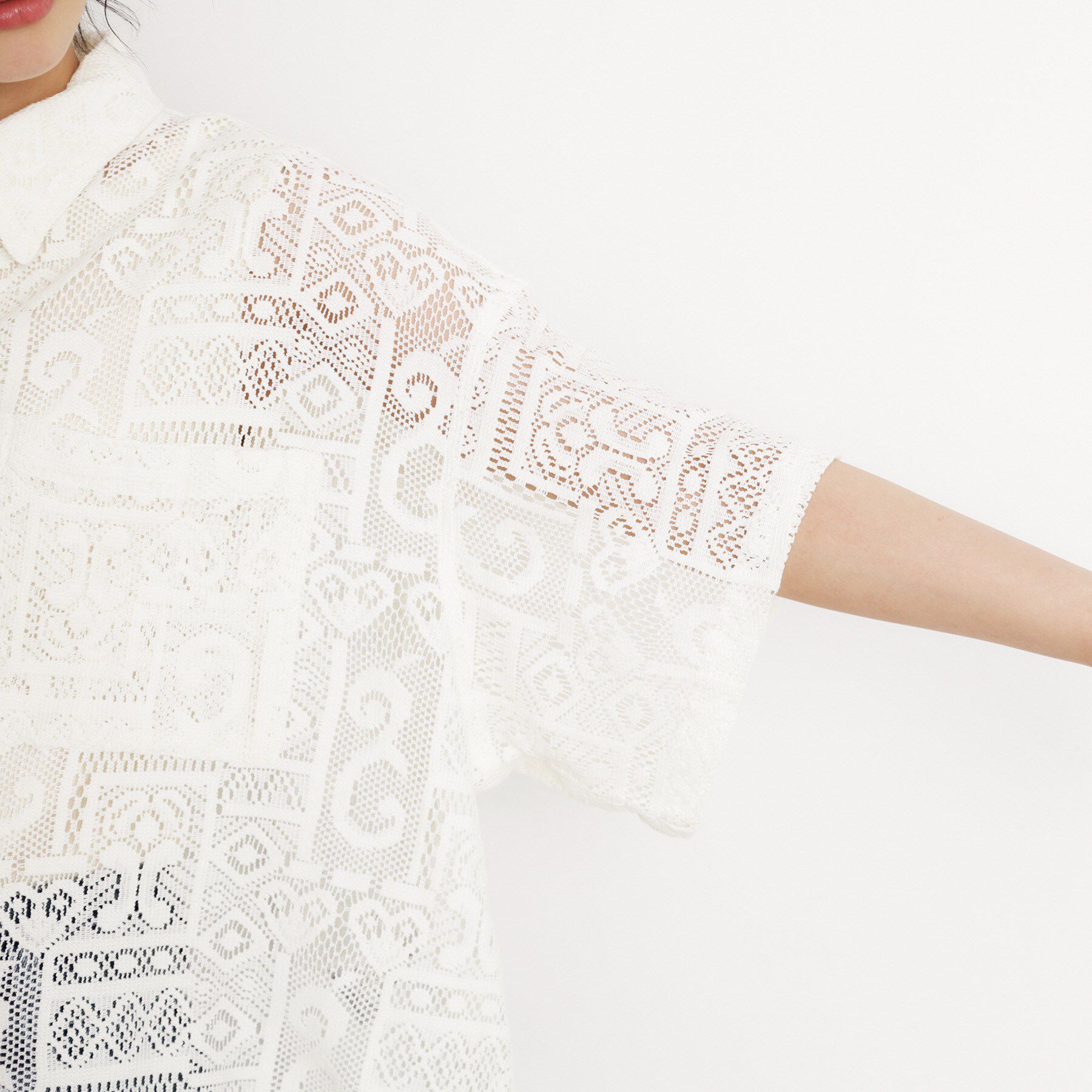 THE SHOP TK「総レースシャツ【洗える】」|シャツ・ブラウス|