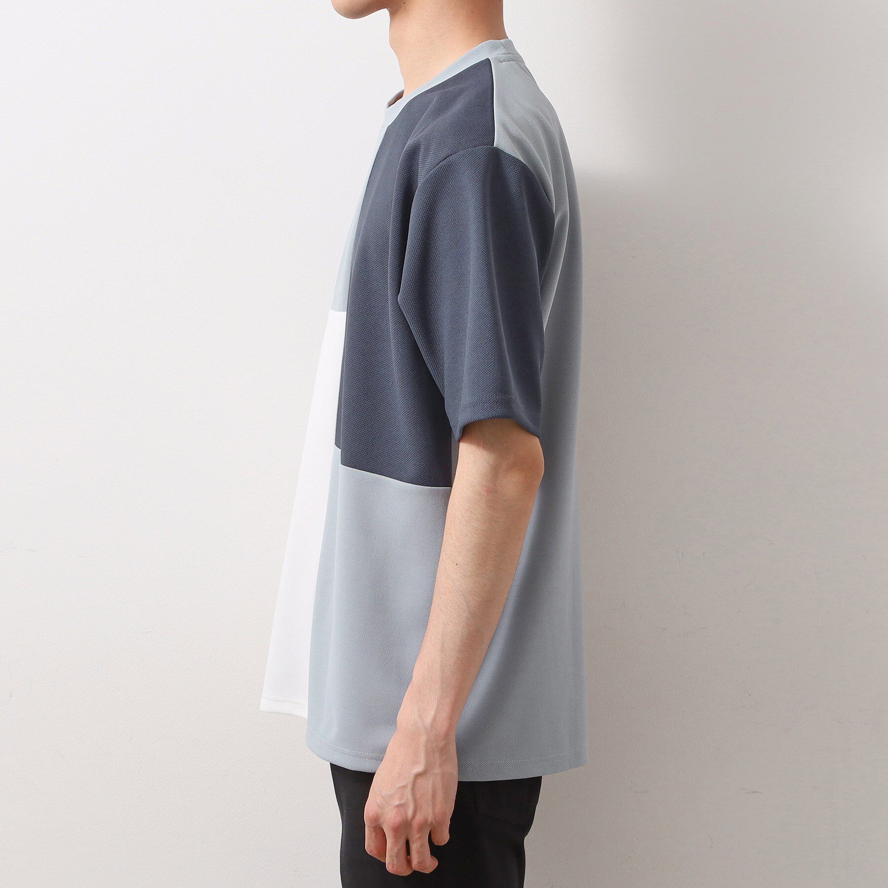 THE SHOP TK「ツイルブロッキング半袖Tシャツ」|Tシャツ・カットソー|