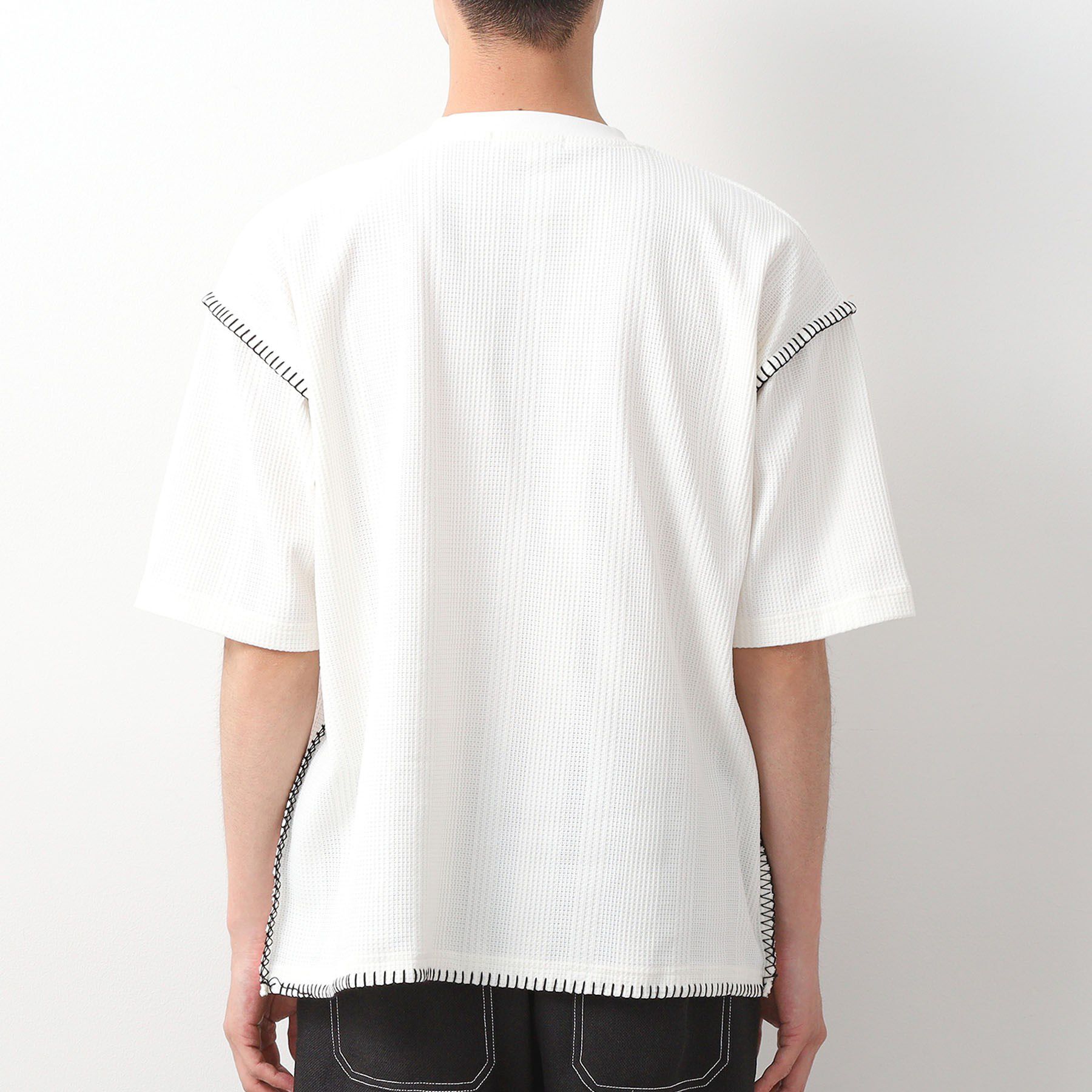 THE SHOP TK「ステッチ刺繍半袖Tシャツ ビックシルエット」|Tシャツ・カットソー|