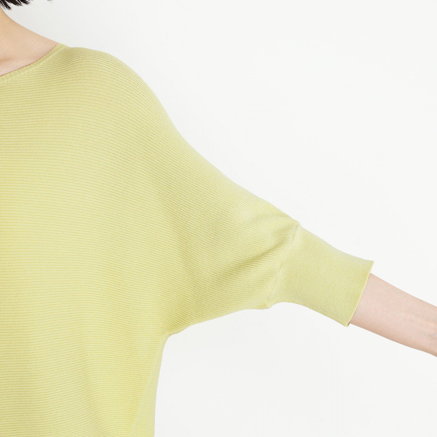 THE SHOP TK「6分袖ガータードルマンニット【エコベロ/洗濯機OK】」|ニット・セーター|